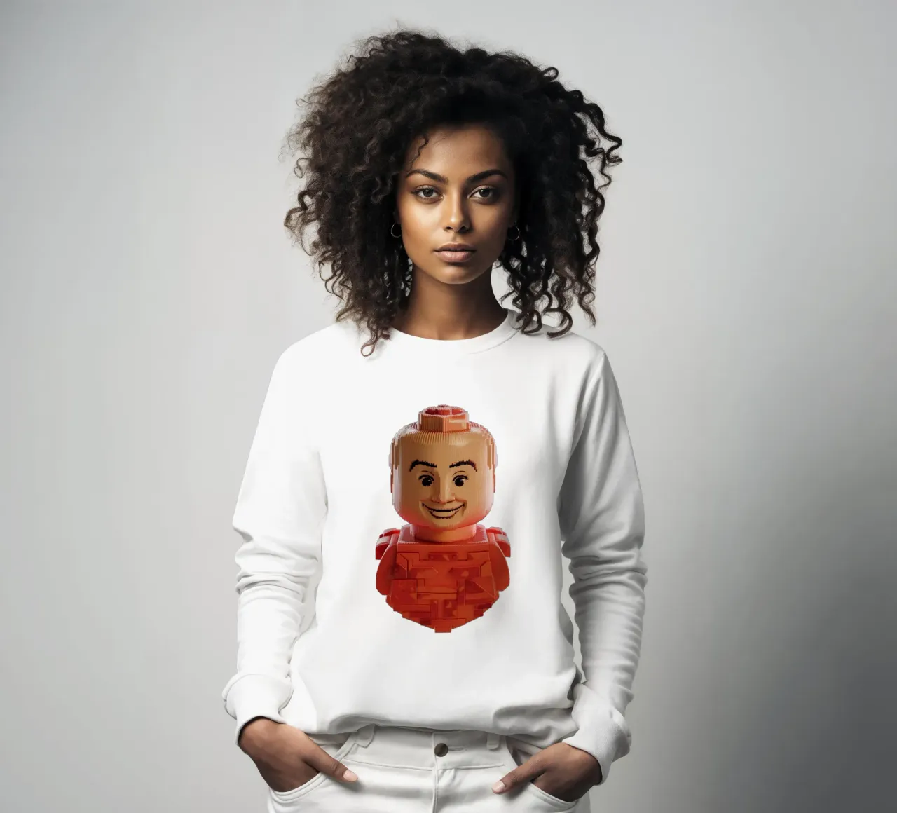 Lego lachend gezicht sweatshirt van dinem