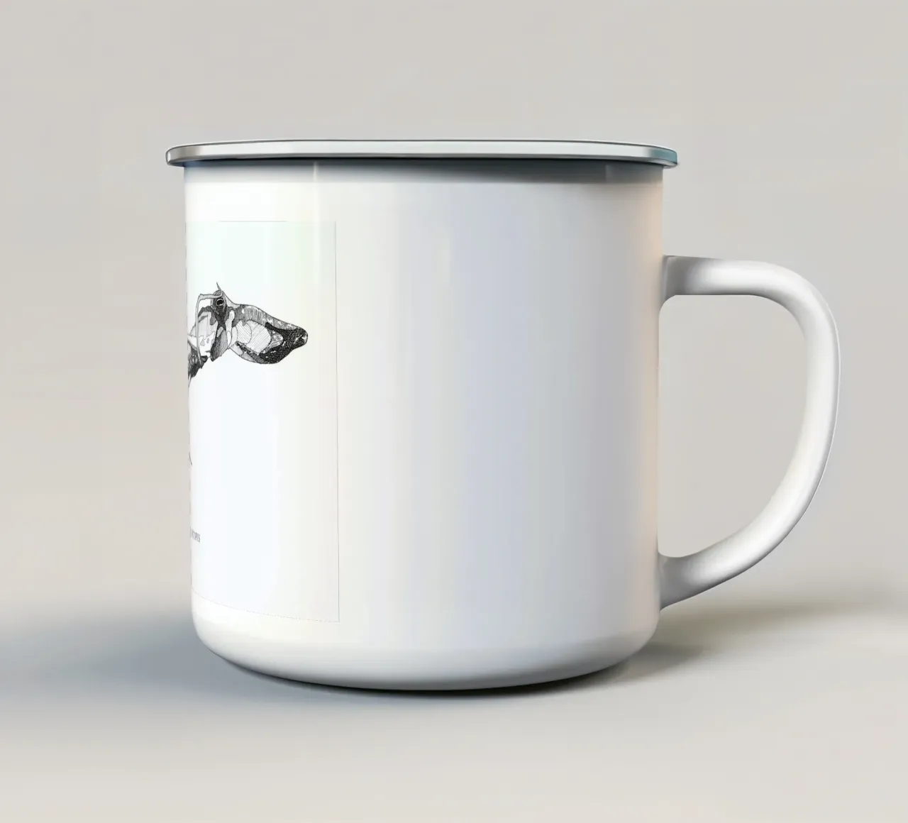 The Octopus tazza in smalto da Mathilde Olsen