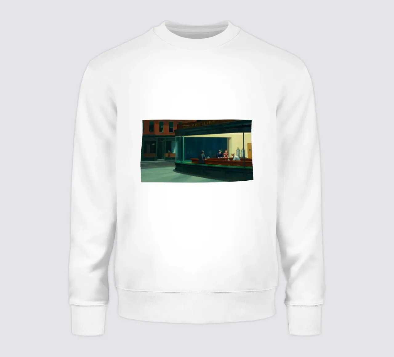 Edward Hopper - Nighthawks, 1942 sudadera de Timeless Artworks