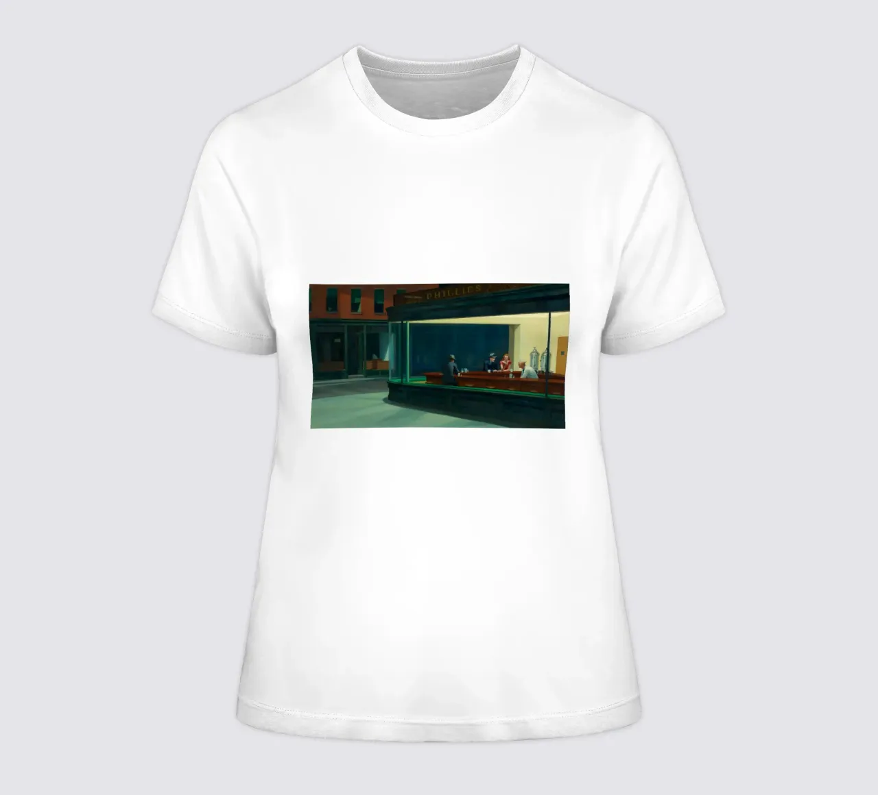 Edward Hopper - Nighthawks, 1942 t-shirt da donna da Timeless Artworks