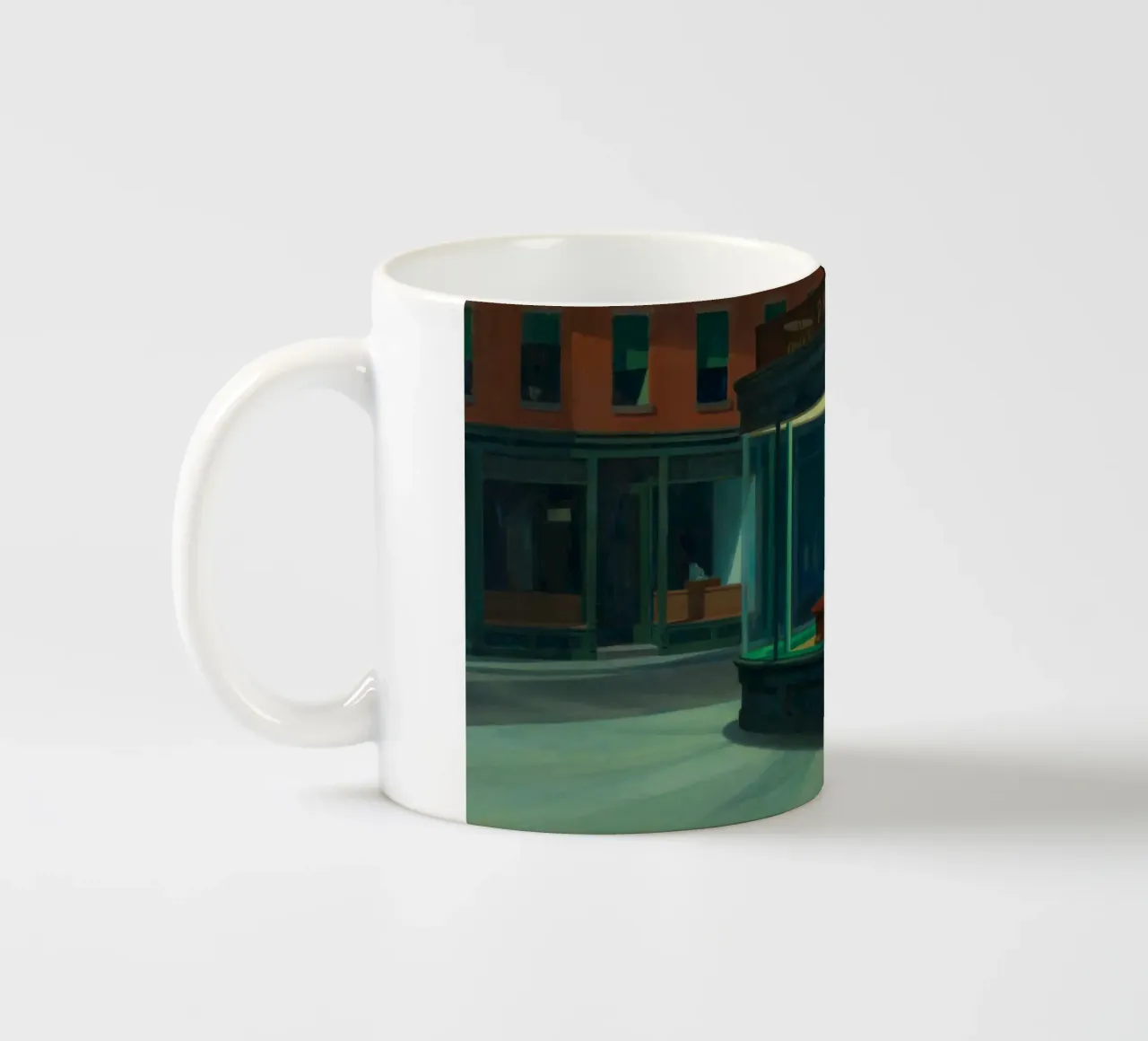 Edward Hopper - Nighthawks, 1942 tazza in ceramica da Timeless Artworks