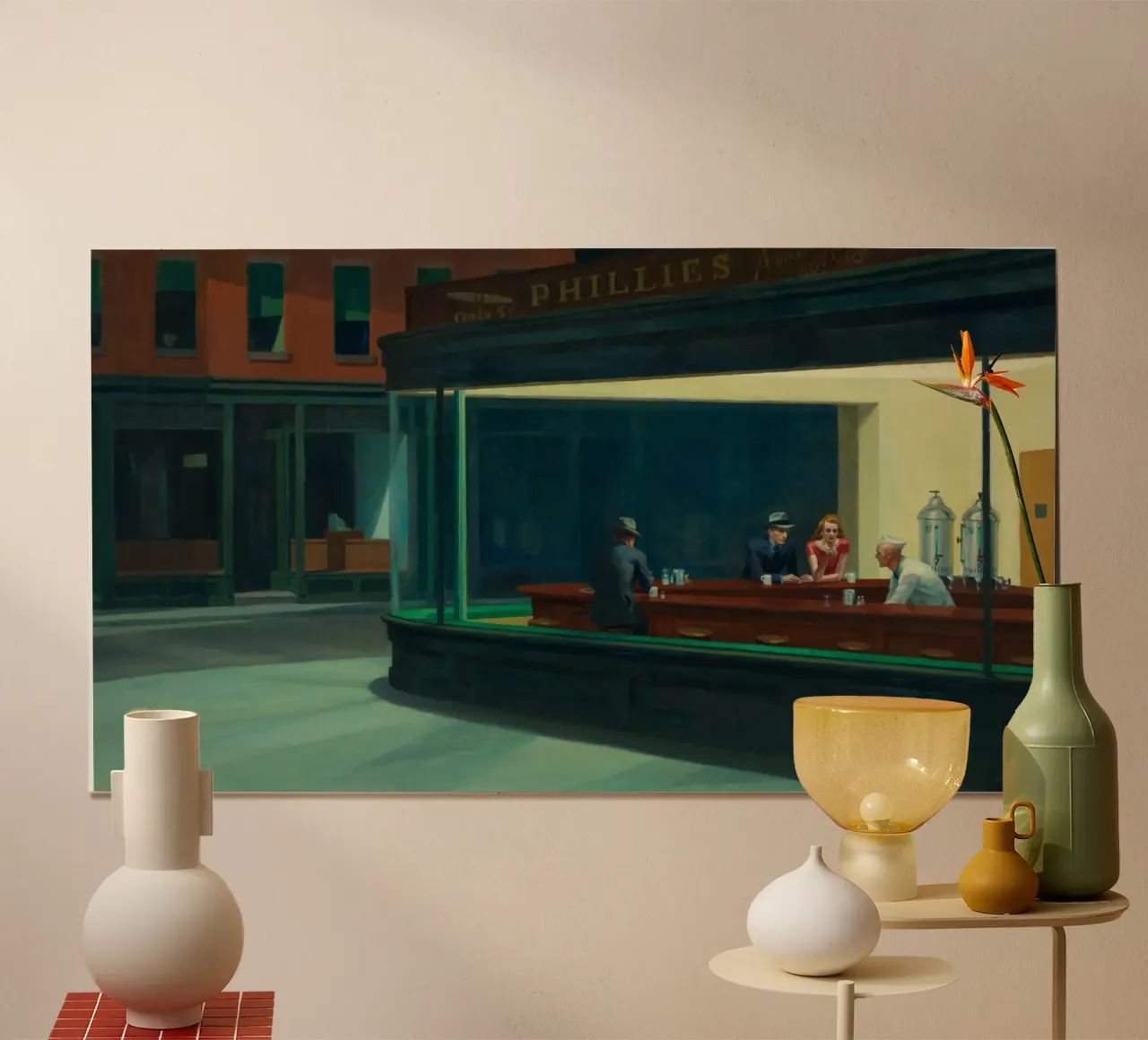 Edward Hopper - Nighthawks, 1942 hahnemühle by Timeless Artworks