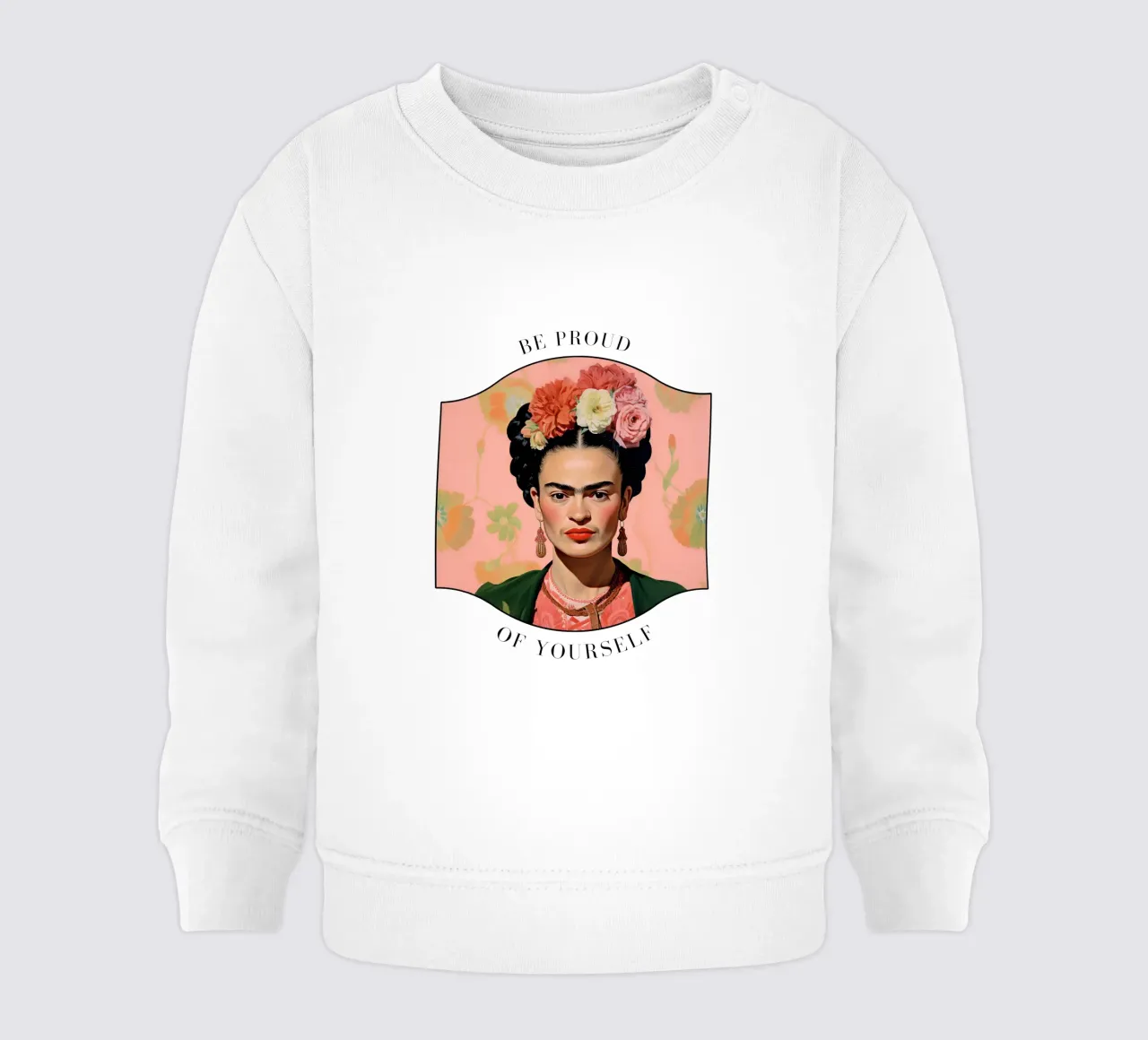 Frida Kahlo "Courage in Color" felpa neonato da Fantasias Florales