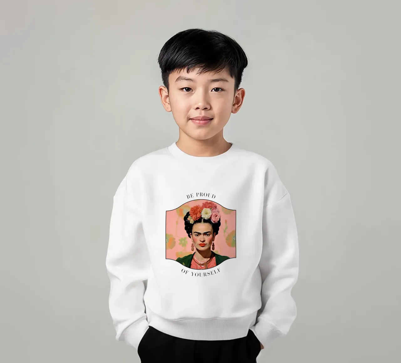 Frida Kahlo "Courage in Color" felpa bambino da Fantasias Florales