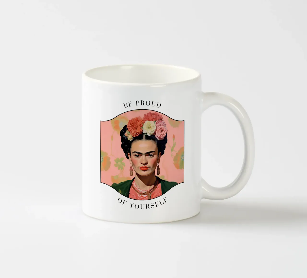 Frida Kahlo "Courage in Color" tazza in ceramica da Fantasias Florales