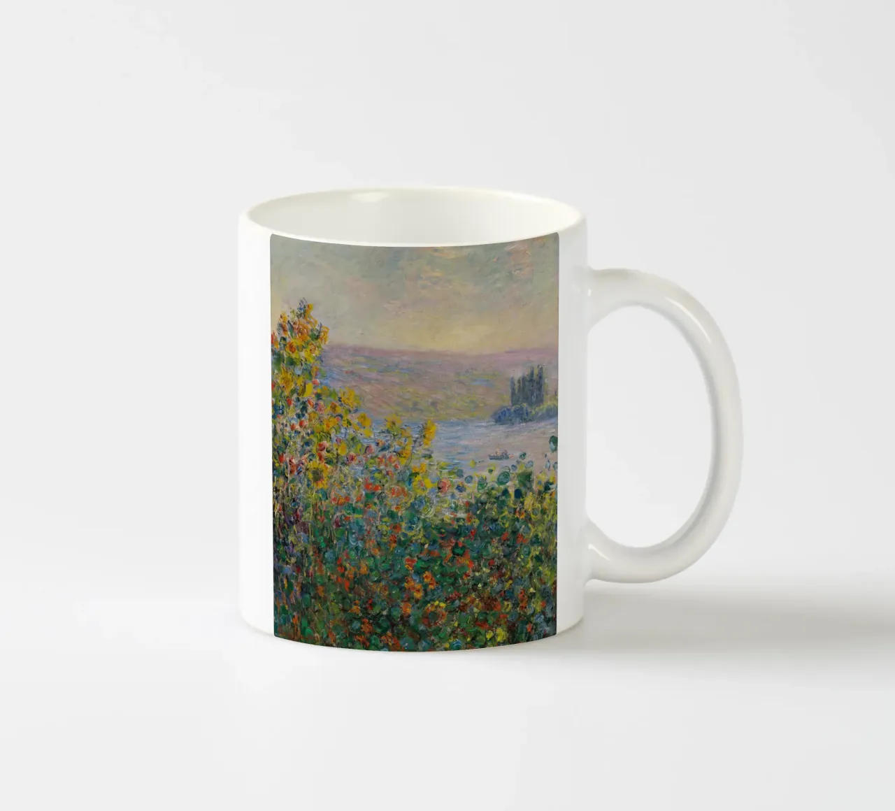 Claude Monet - Aiuole di fiori a Vétheuil tazza in ceramica da Timeless Artworks