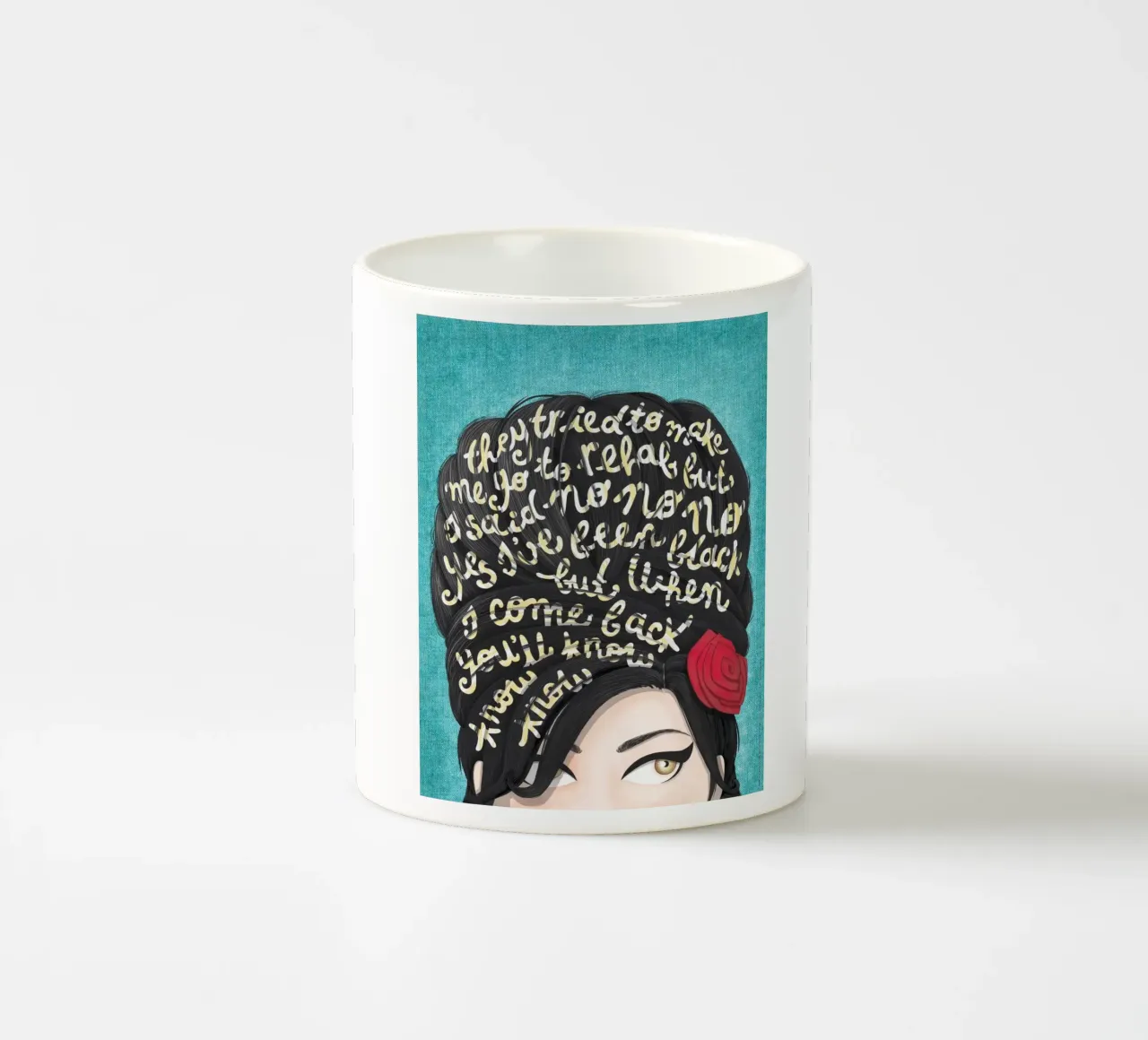Rehab - Draw Me A Song Project ceramic mug by Nour Tohme