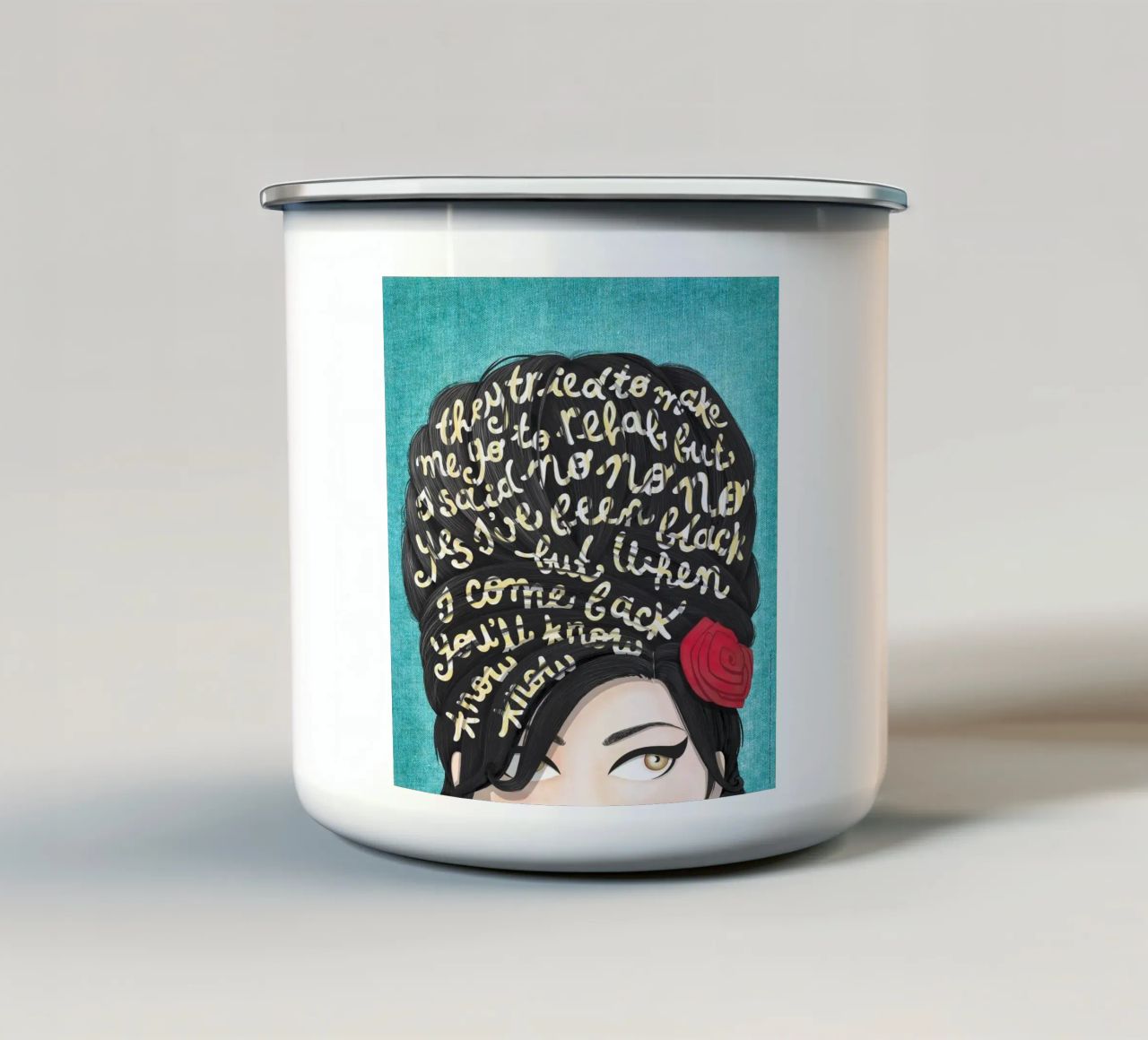 Rehab - Draw Me A Song Project tazza in smalto da Nour Tohme