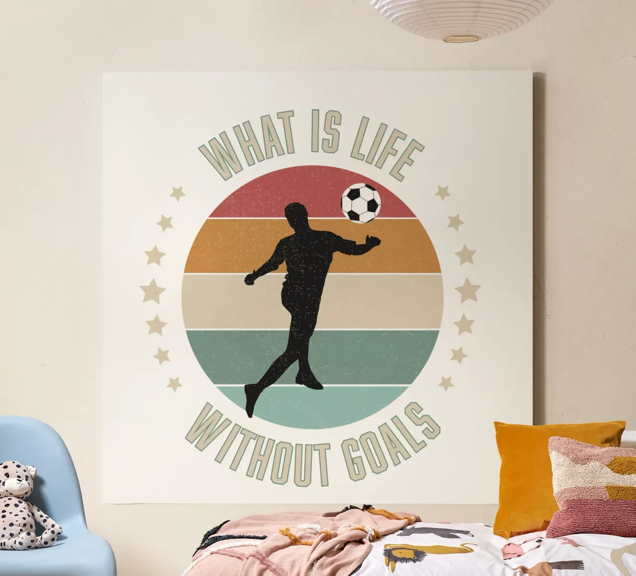 Calcio: una vita senza obiettivi - inimmaginabile tela con Cornice a cassetta da CalliLetters