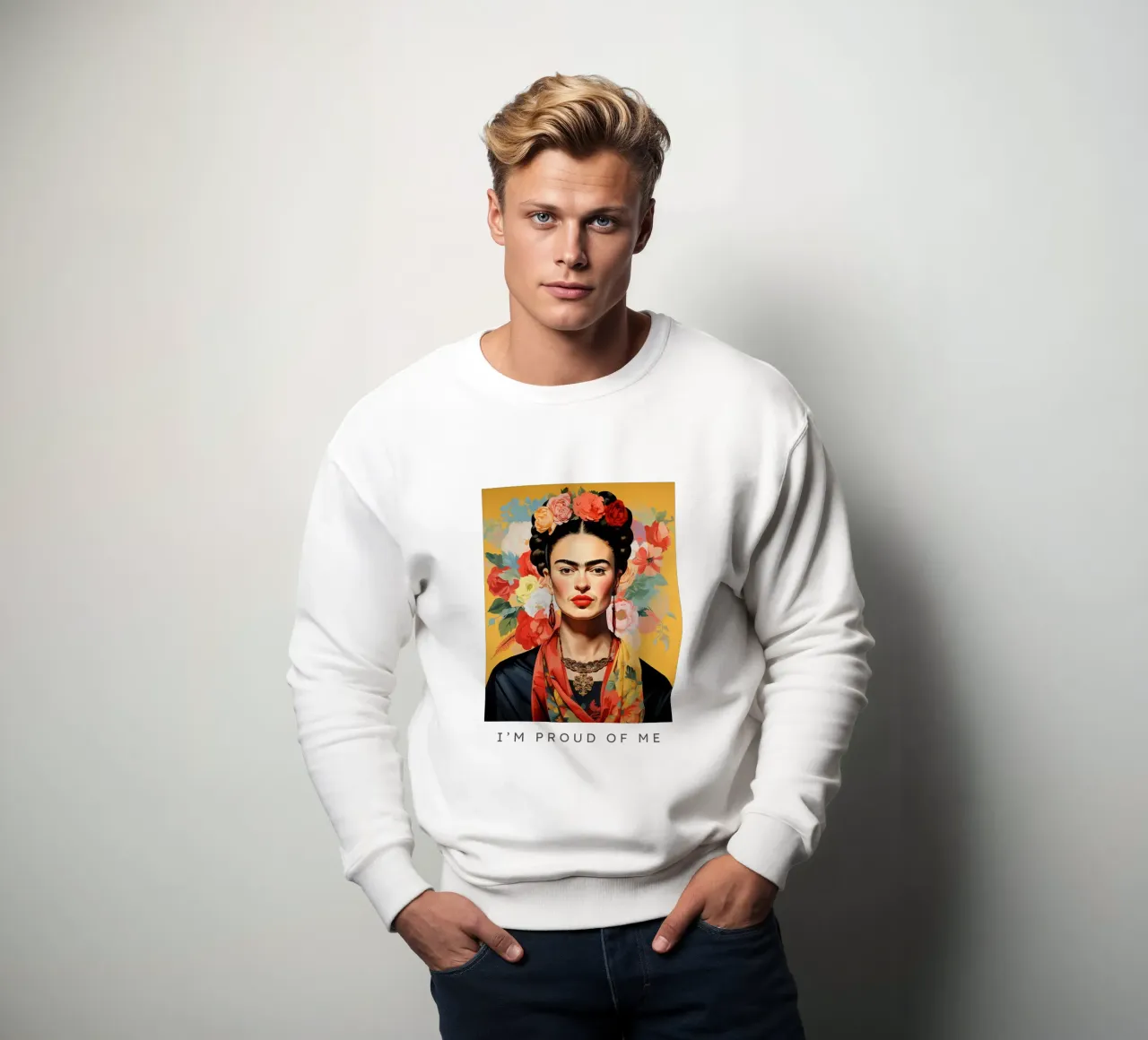 Frida Kahlo "Bold and Unbreakable" felpa da Fantasias Florales