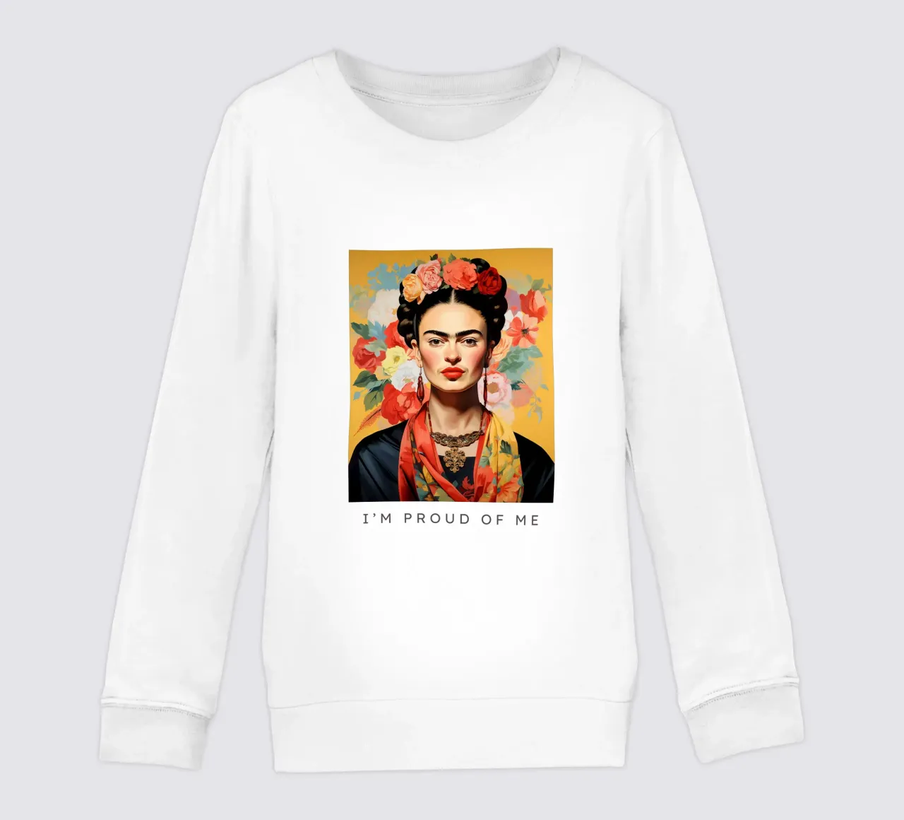 Frida Kahlo "Bold and Unbreakable" felpa bambino da Fantasias Florales