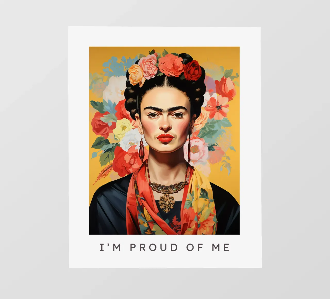 Frida Kahlo "Bold and Unbreakable" pellicola backlit da Fantasias Florales
