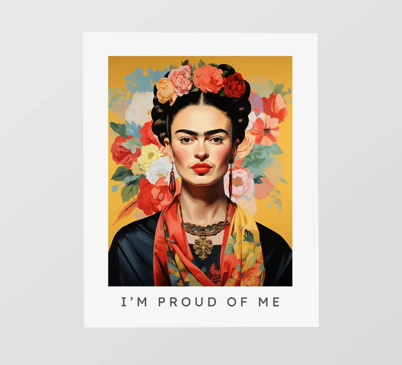 Frida Kahlo "Bold and Unbreakable" telo in pvc da Fantasias Florales