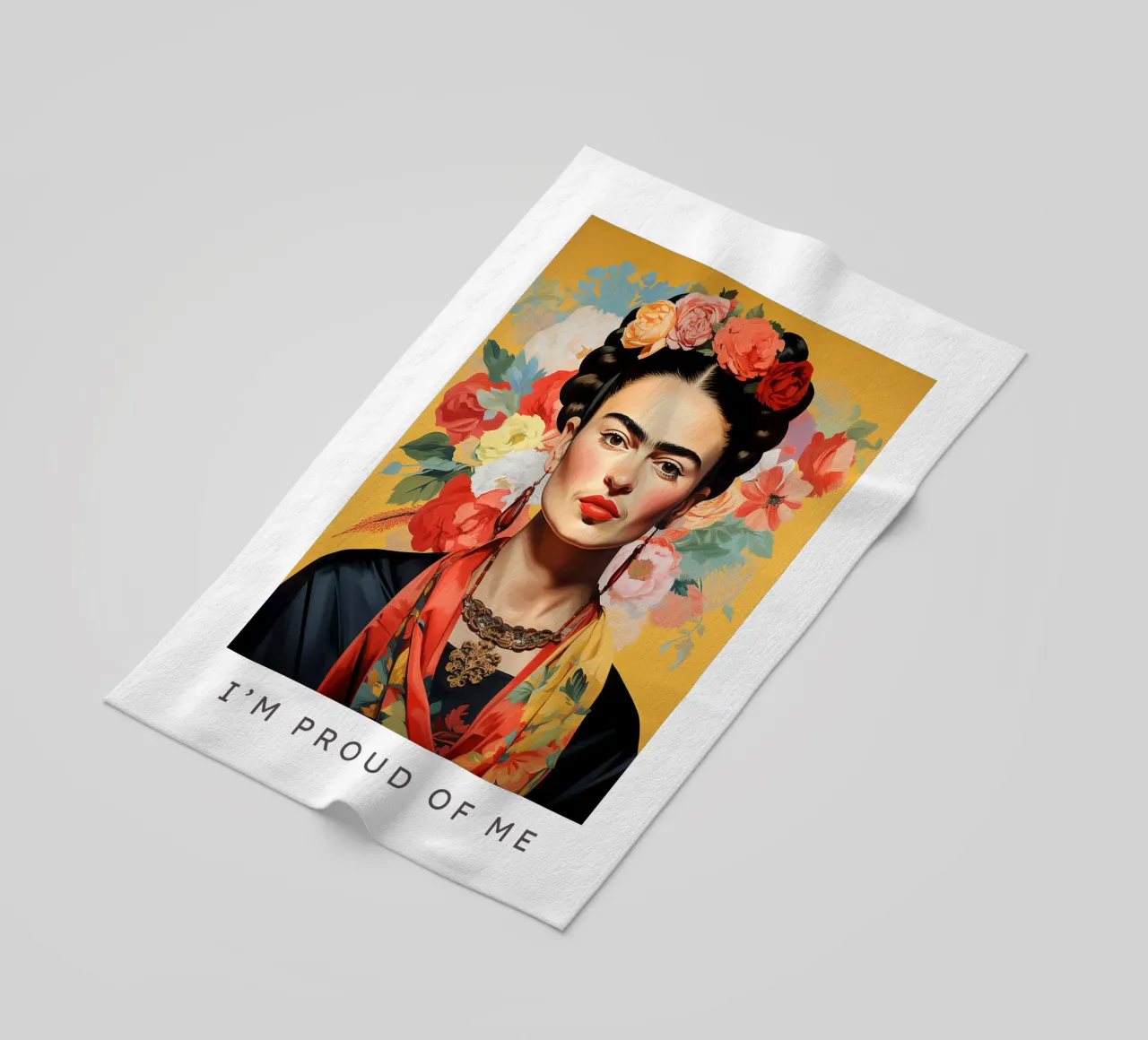 Frida Kahlo "Bold and Unbreakable" telo mare da Fantasias Florales