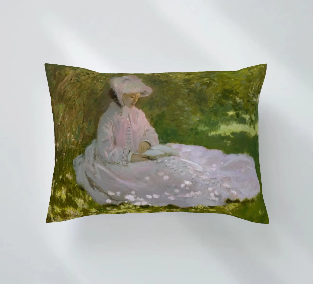 Claude Monet - Primavera cuscino da Timeless Artworks