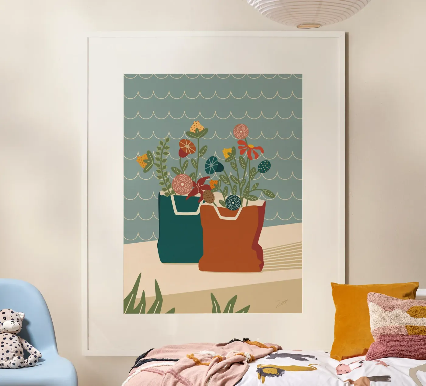 Botaniche e onde poster da zeriayam arts