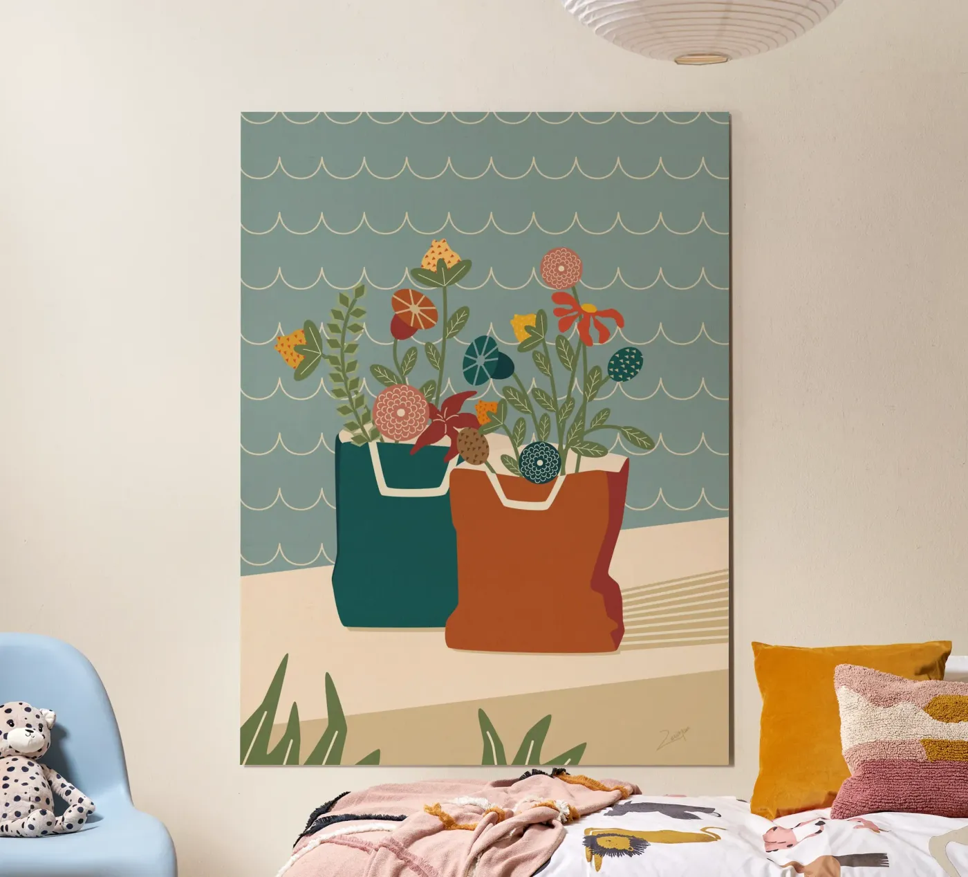 Botaniche e onde poster da zeriayam arts