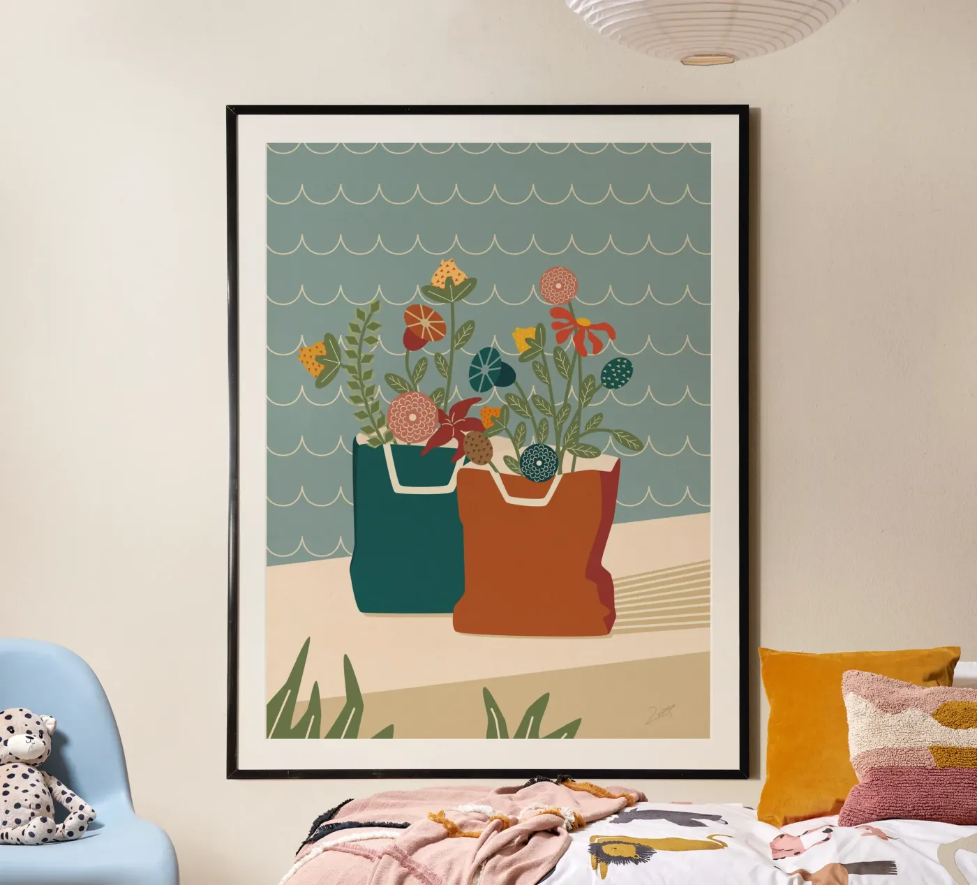 Botaniche e onde poster da zeriayam arts