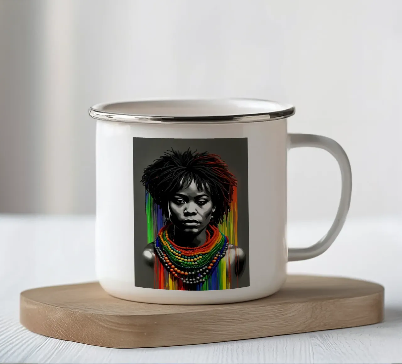 COLORE AFRO tazza in smalto da dinem