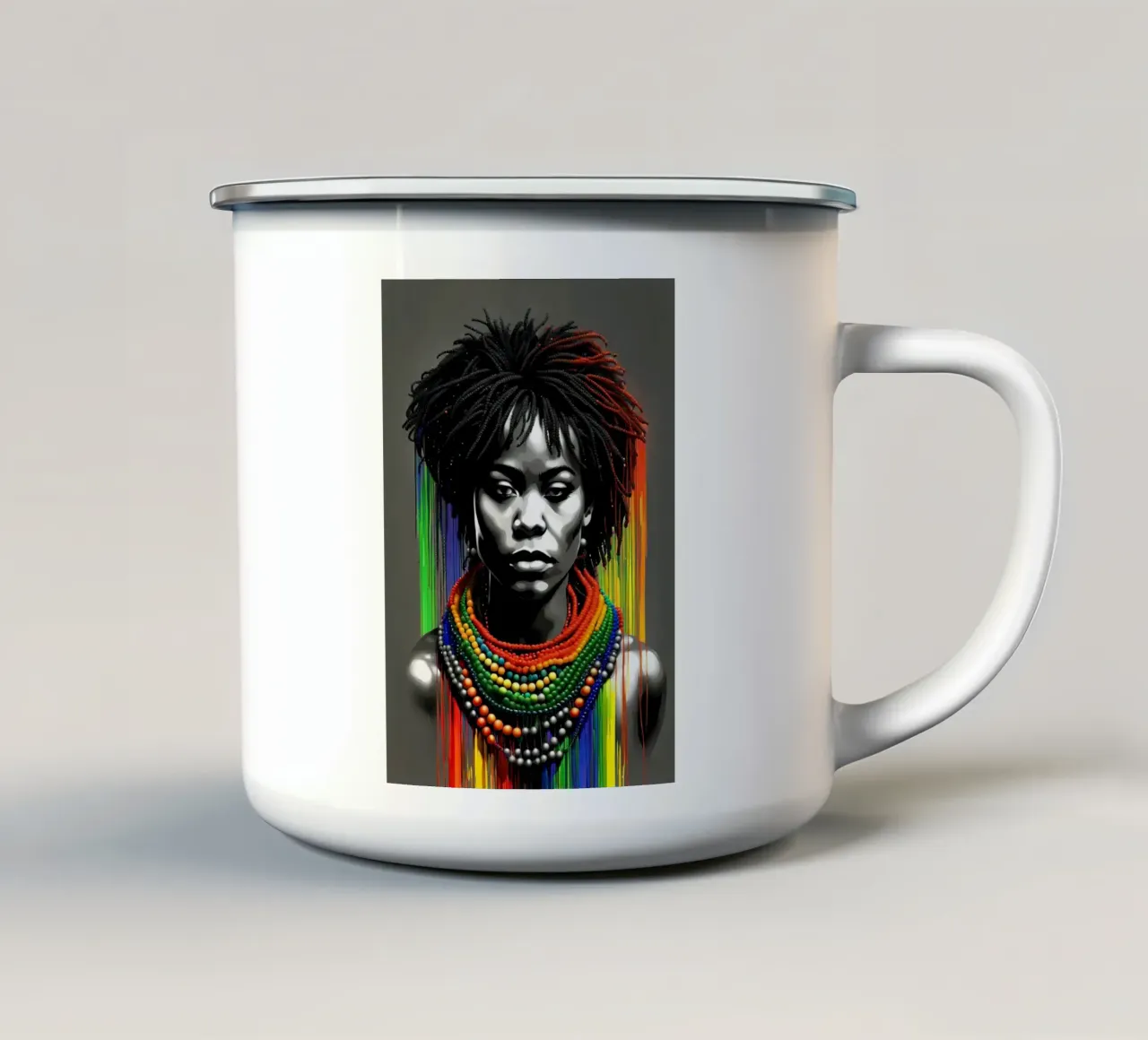 COLORE AFRO tazza in smalto da dinem