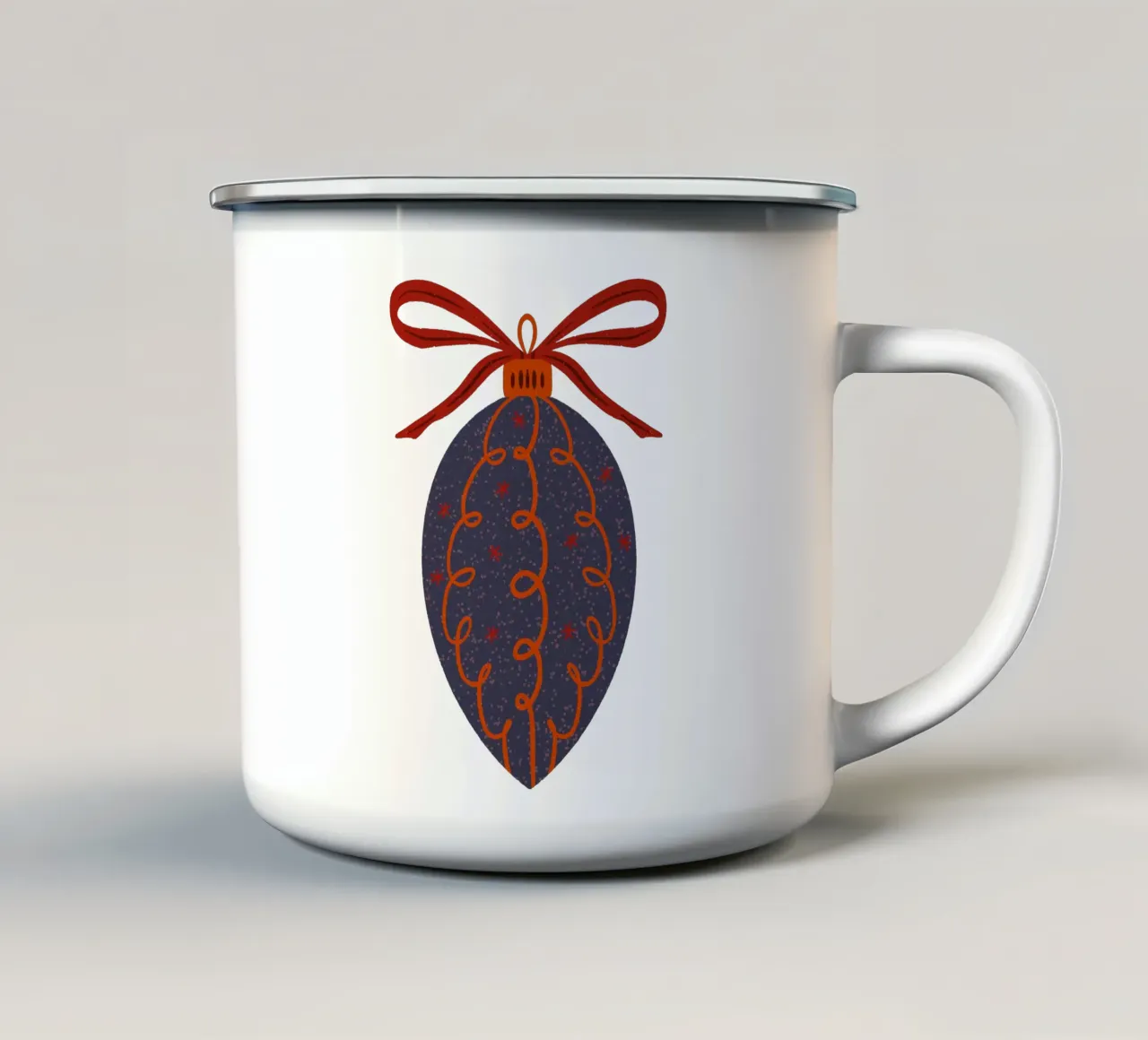 Decorazione con globo di Natale tazza in smalto da Wackapacka Holiday Shop