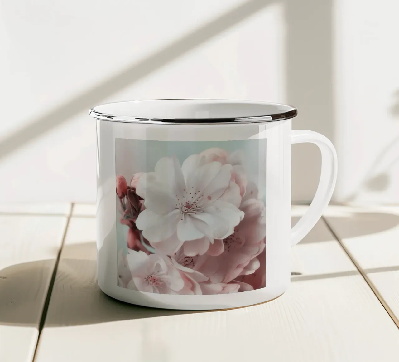 Fiori di ciliegio tazza in smalto da Atteloi