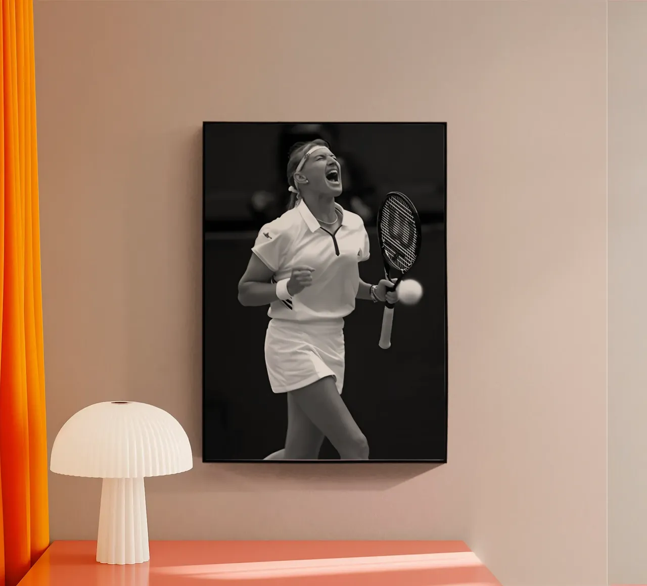 Steffi Graf acrylic glass by Black White Poster