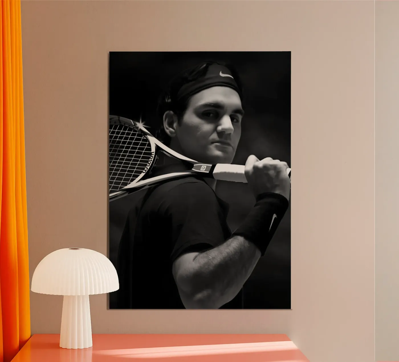 Roger Federer poster van Black White Poster