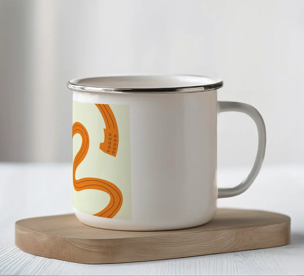 Vortice di chitarra tazza in smalto da Studio Fun Boy