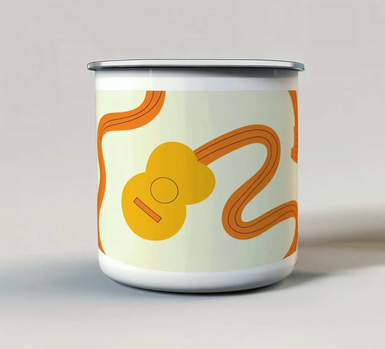 Vortice di chitarra tazza in smalto da Studio Fun Boy