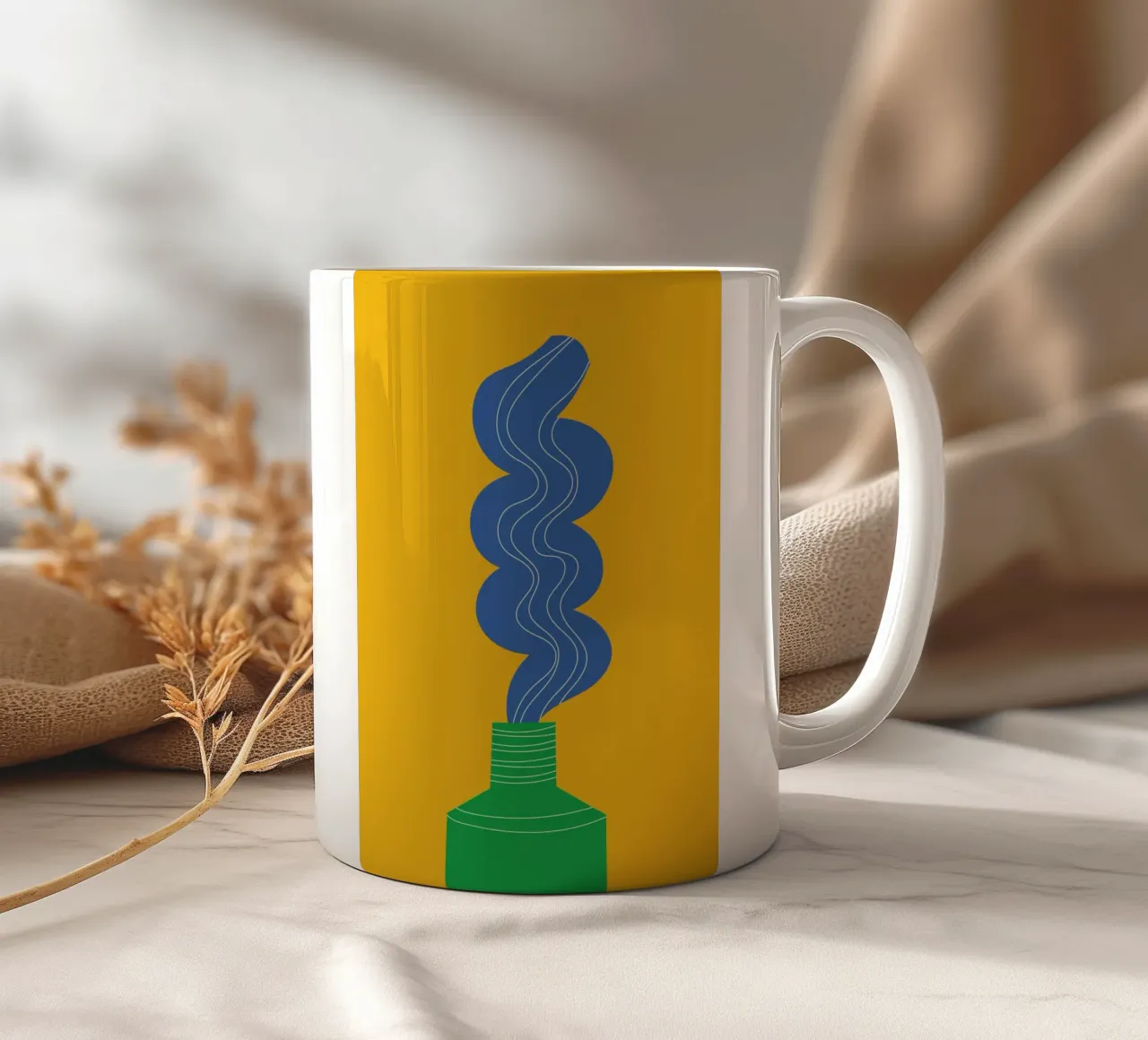 Toothpaste Funky ceramic mug by Studio Fun Boy