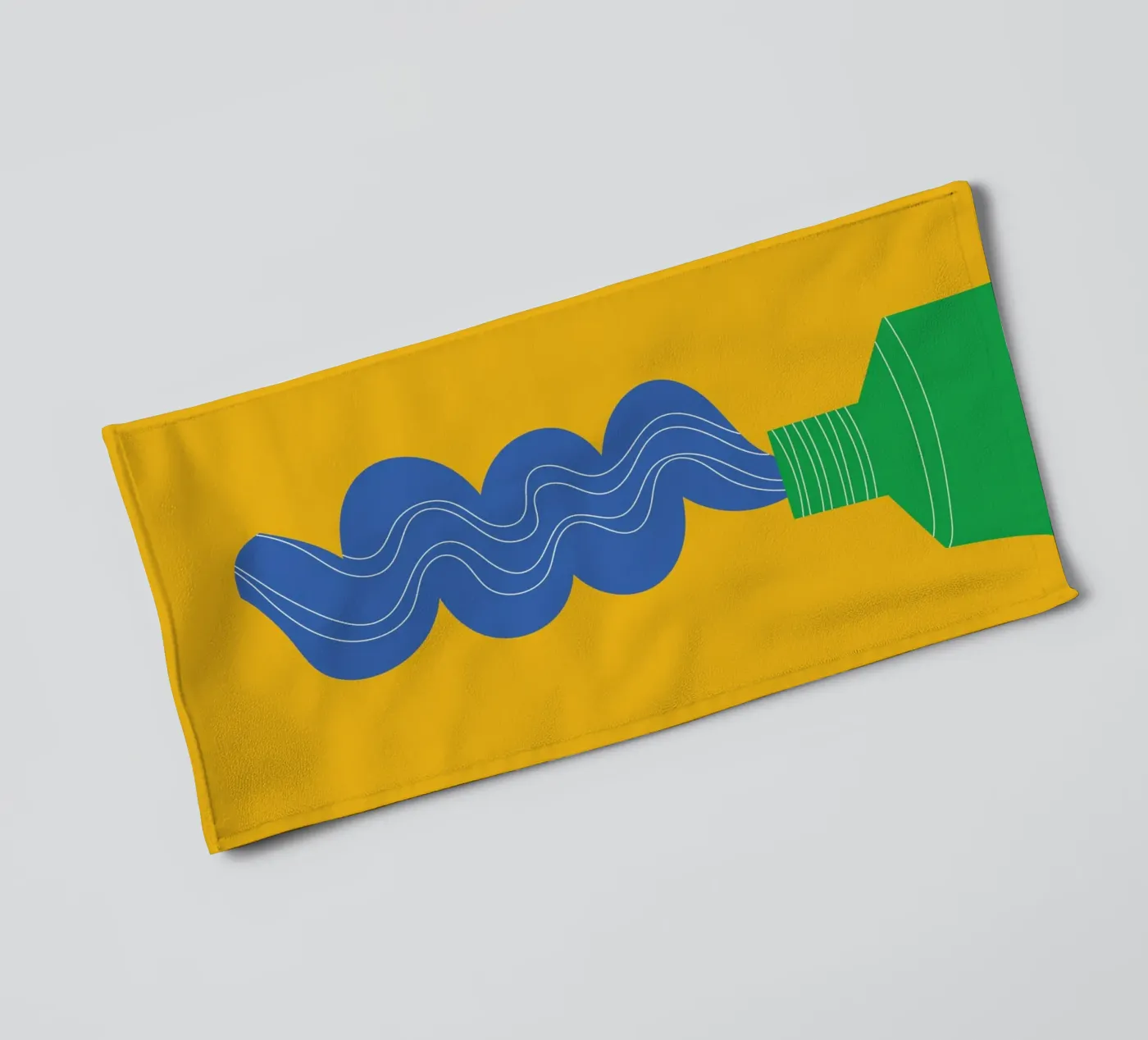 Toothpaste Funky towel by Studio Fun Boy