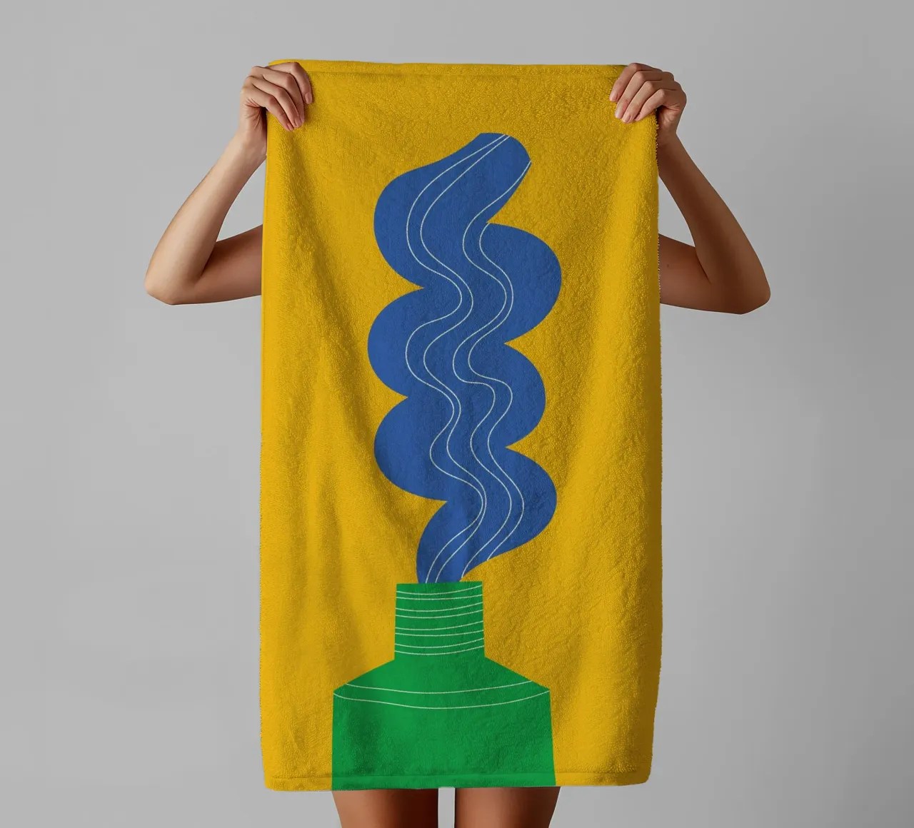 Tandpasta Funky badhanddoek van Studio Fun Boy