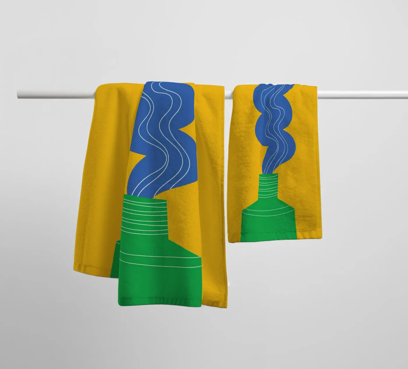 Toothpaste Funky towel by Studio Fun Boy