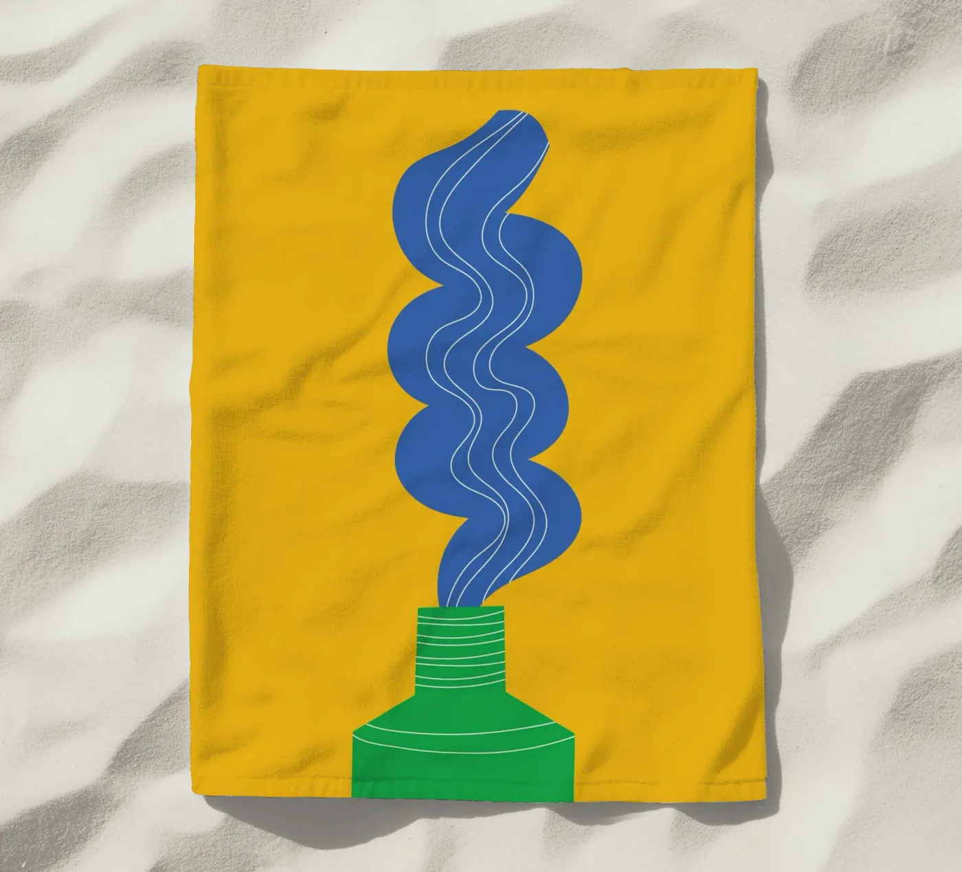 Toothpaste Funky strandhanddoek van Studio Fun Boy