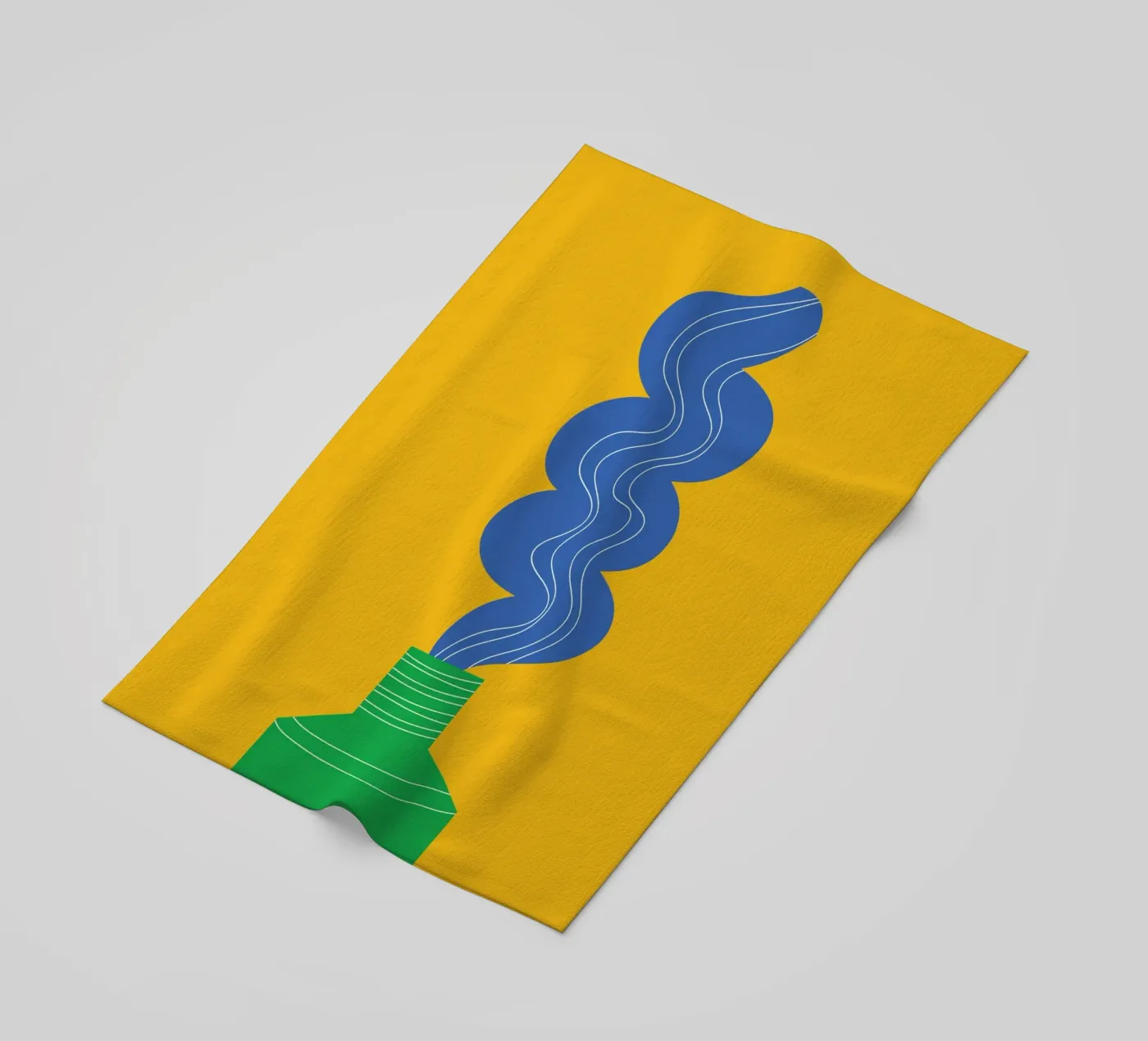 Toothpaste Funky strandhanddoek van Studio Fun Boy