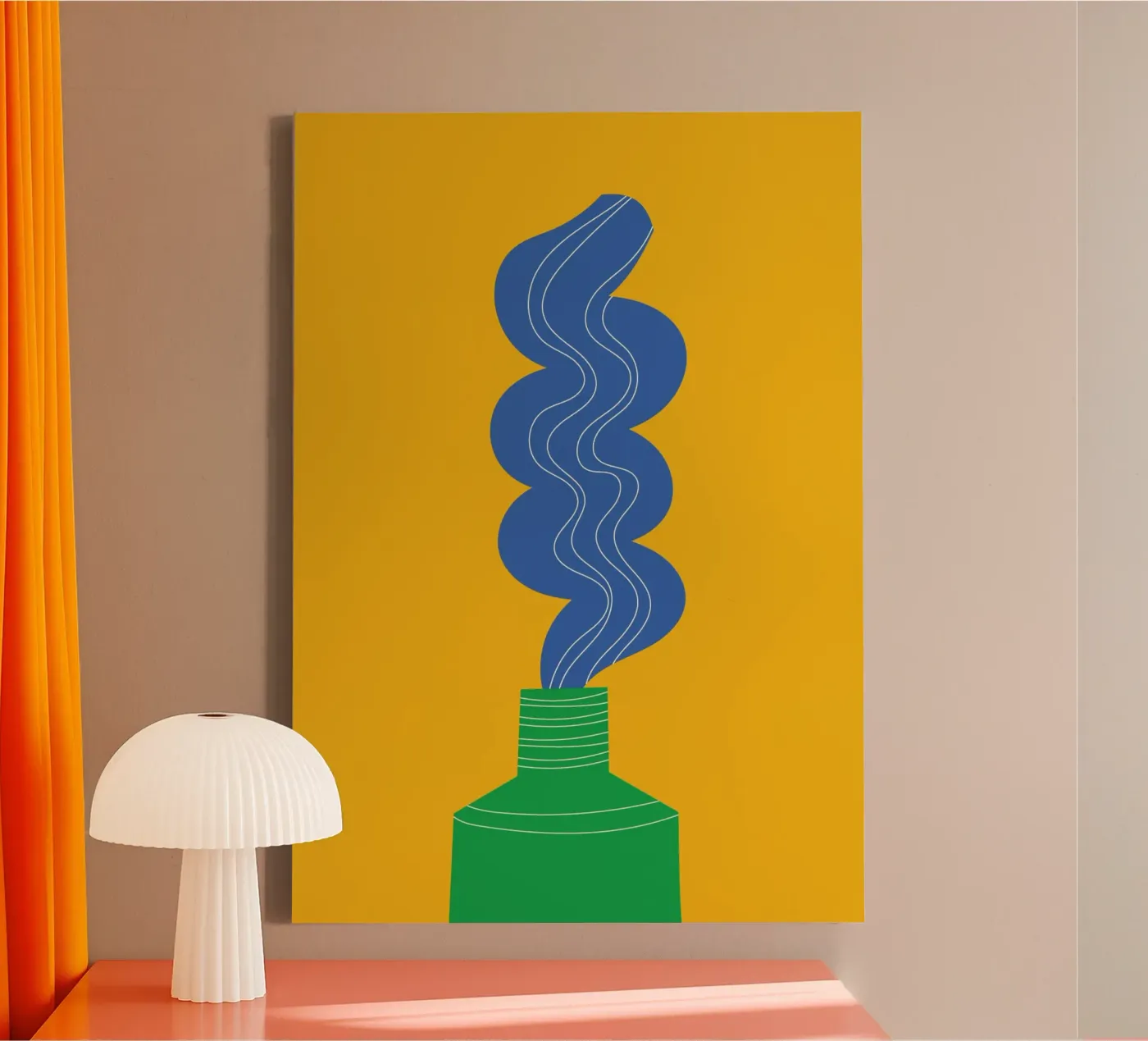 Toothpaste Funky canvas by Studio Fun Boy