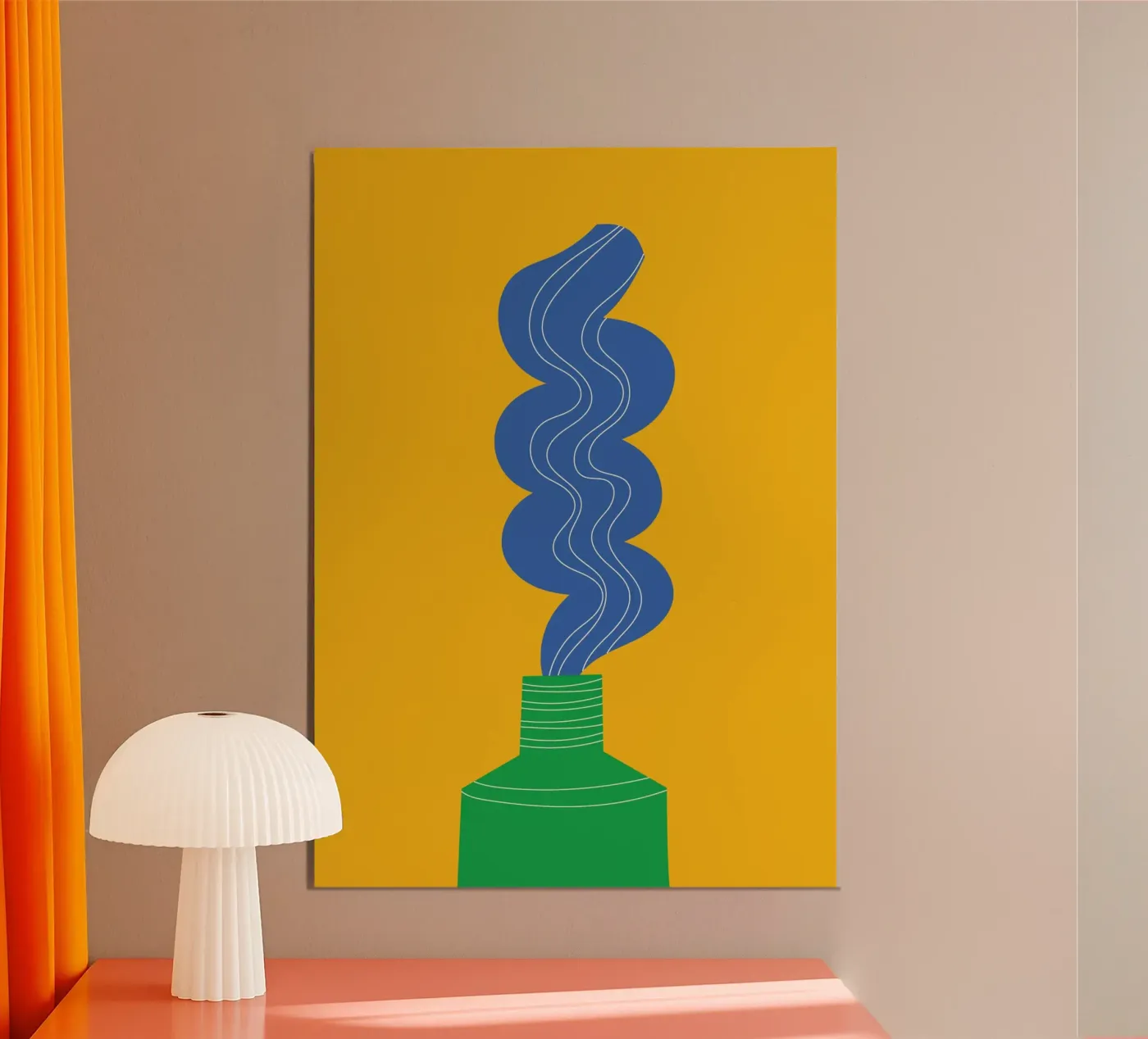 Toothpaste Funky Poster von Studio Fun Boy