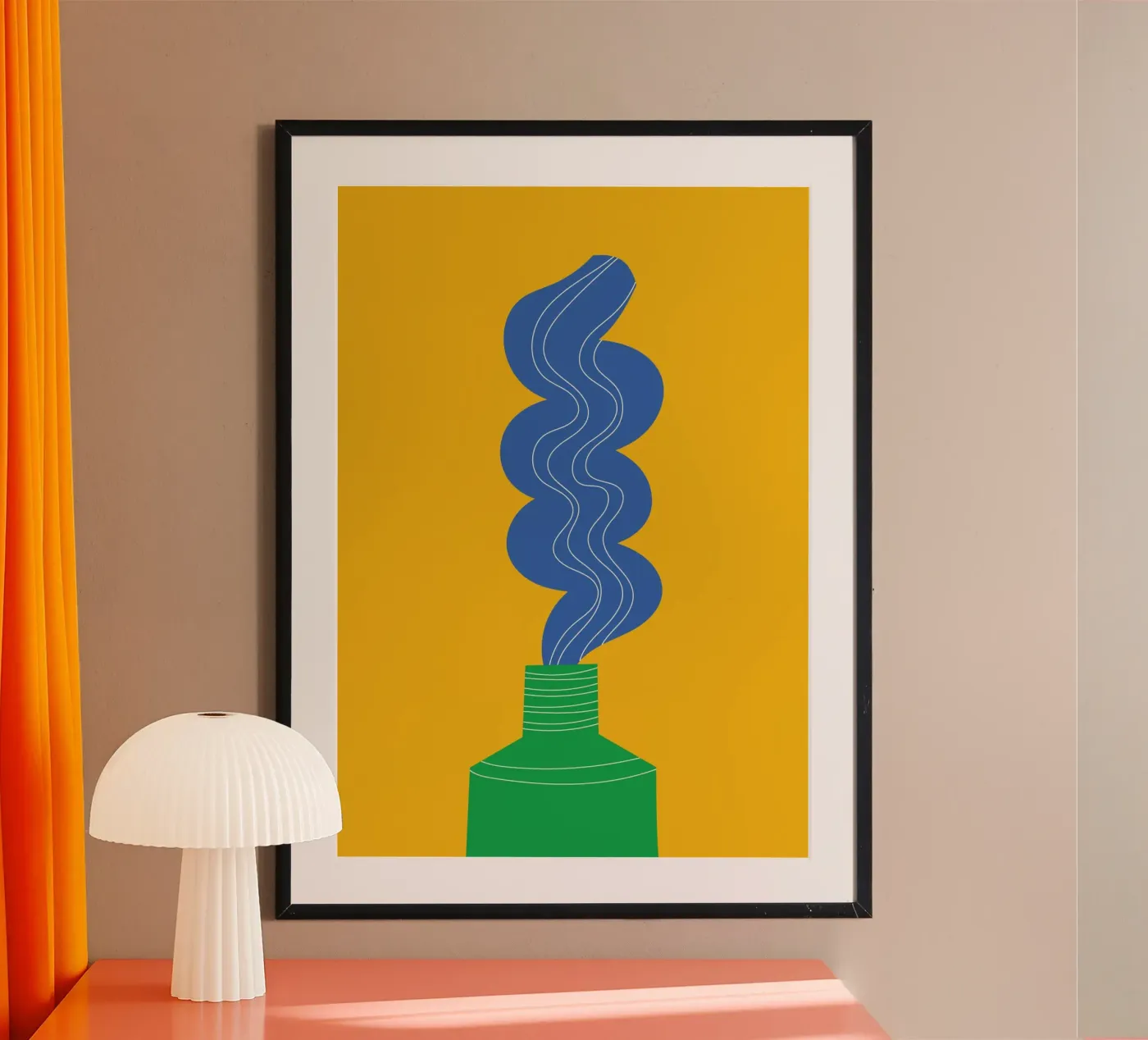 Toothpaste Funky Poster von Studio Fun Boy
