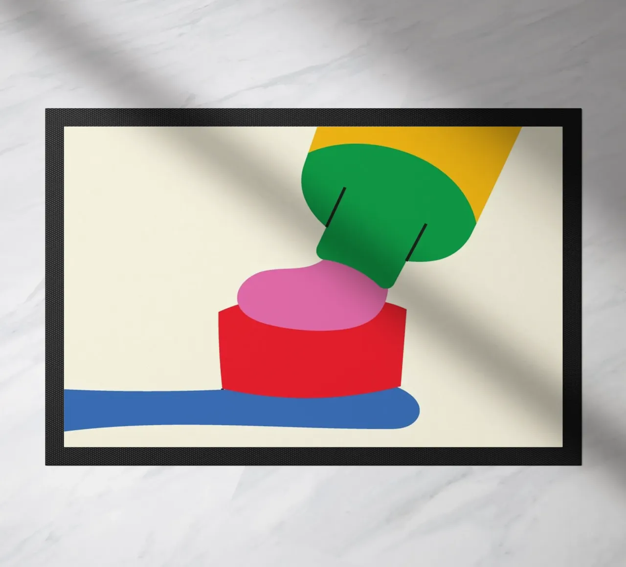 Bold Toothpaste Cute doormat by Studio Fun Boy