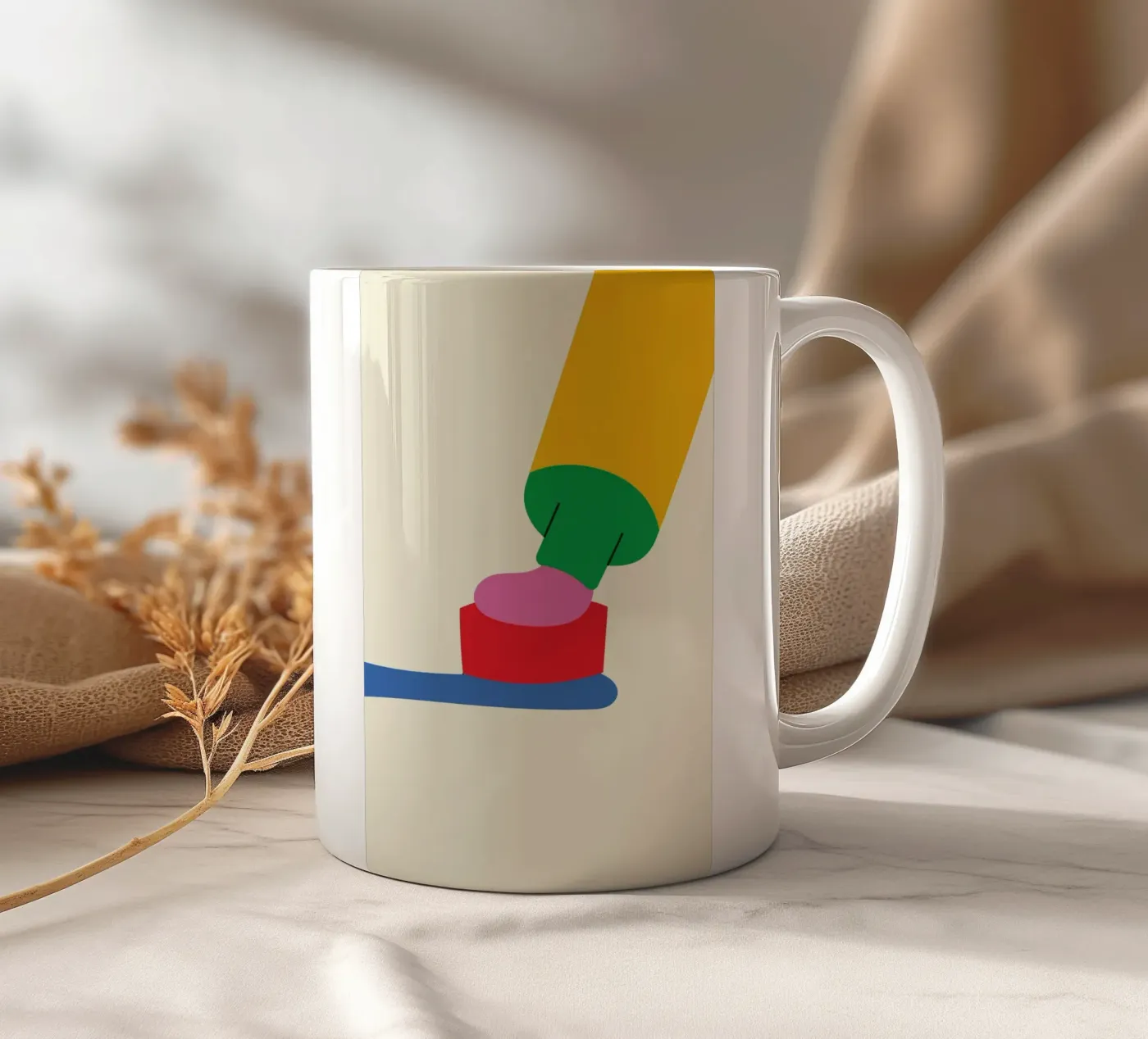 Bold Toothpaste Cute ceramic mug by Studio Fun Boy