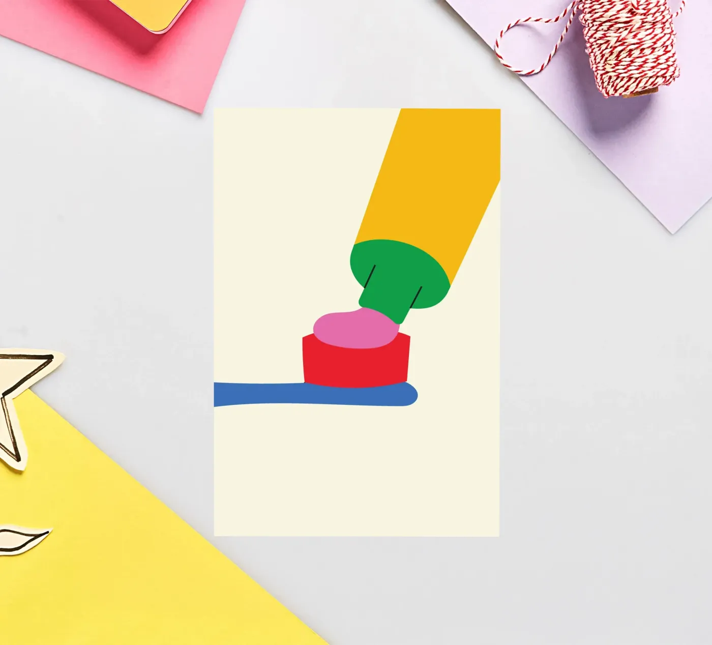 Schattige tandpasta sticker van Studio Fun Boy