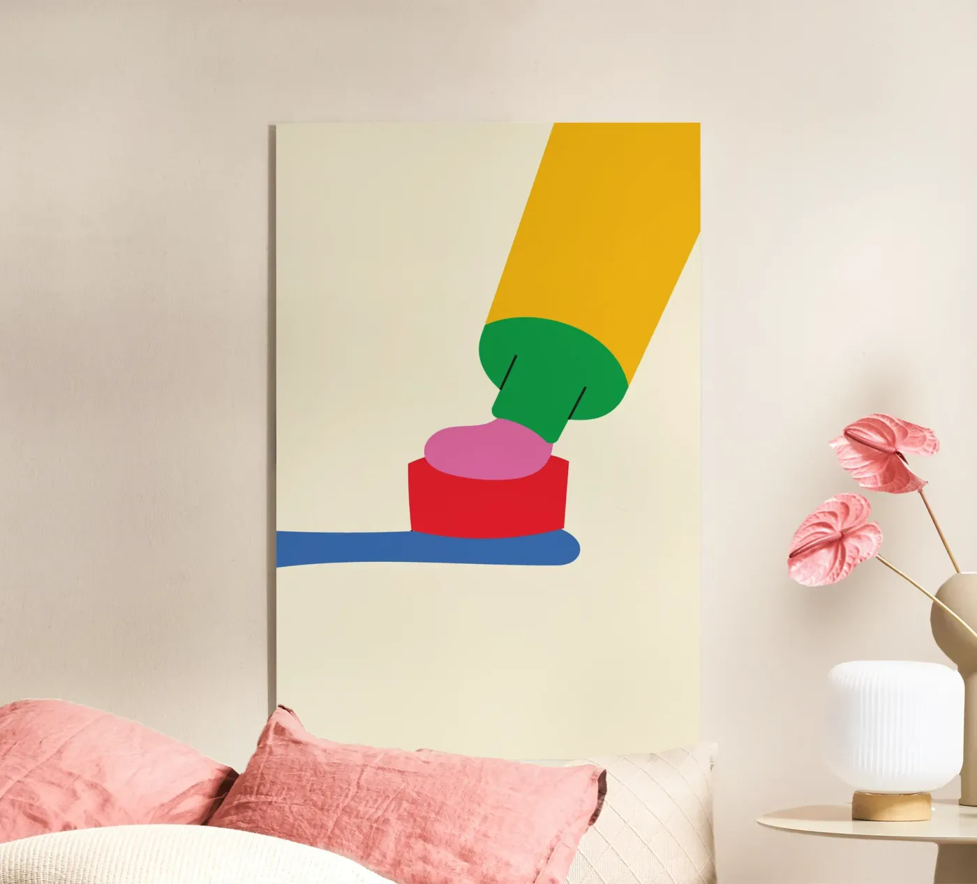 Bold Toothpaste Cute acryl van Studio Fun Boy