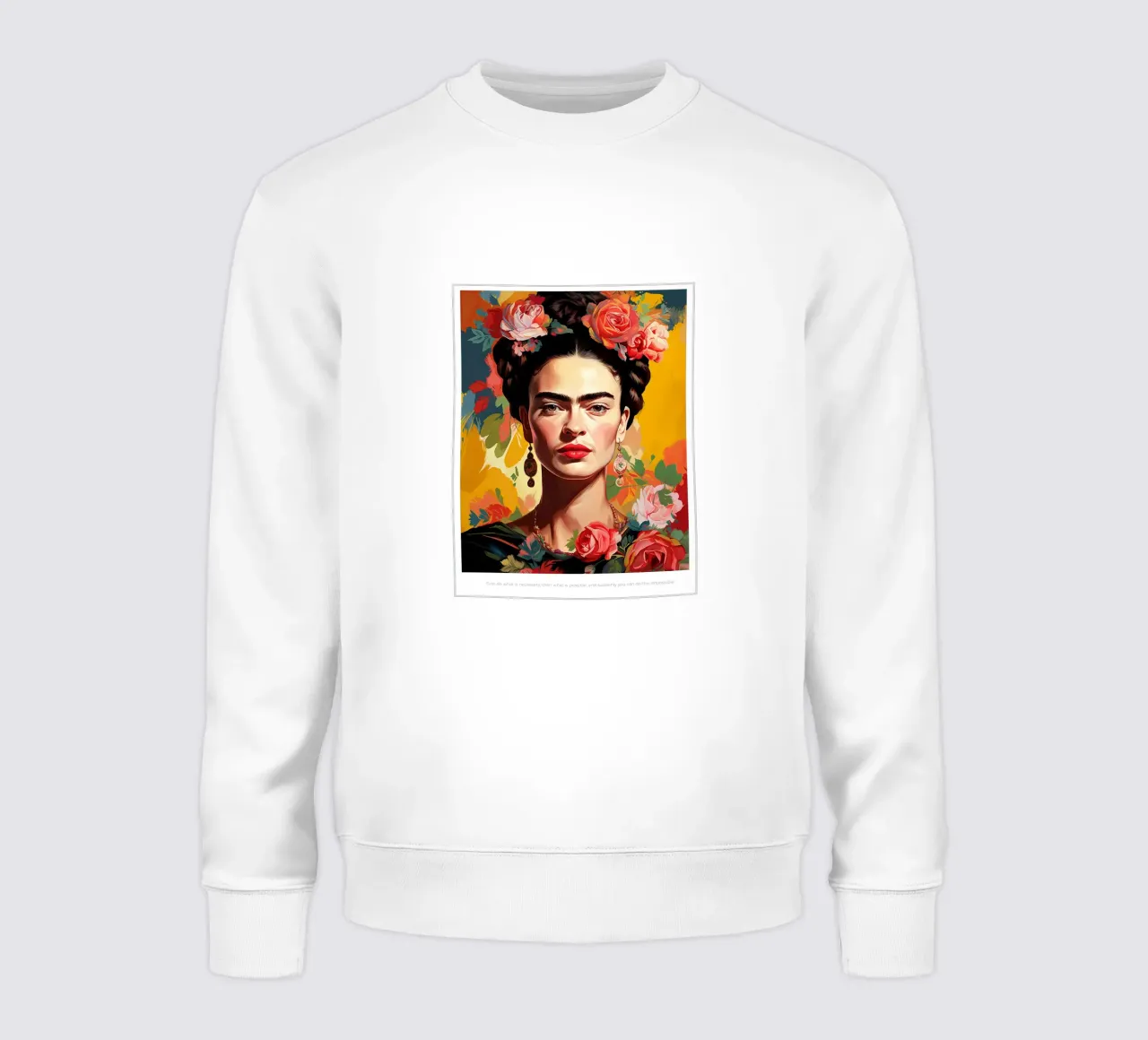 Frida Kahlo "Colors of Courage" felpa da Fantasias Florales