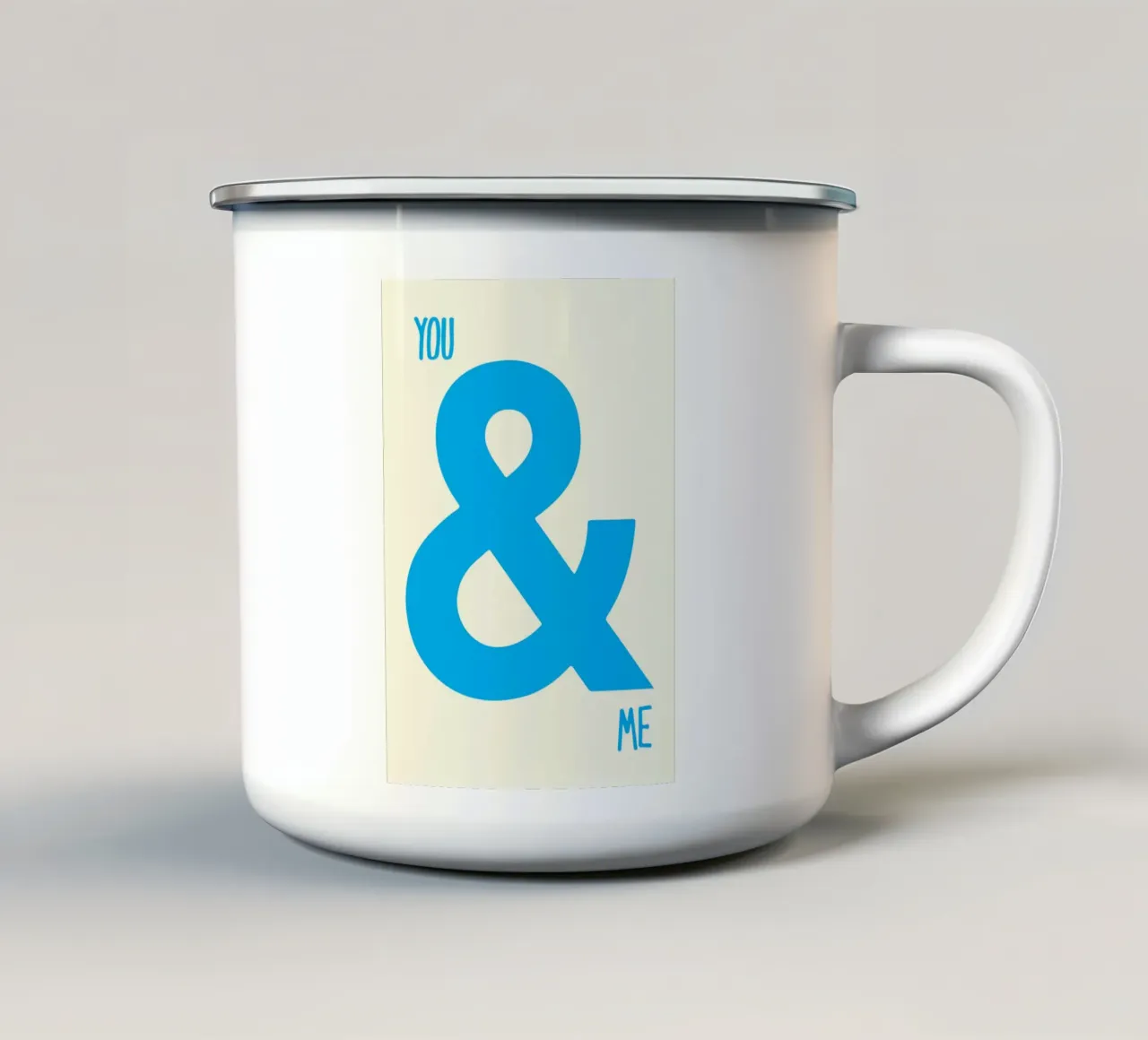 tu e io tazza in smalto da Deemoll