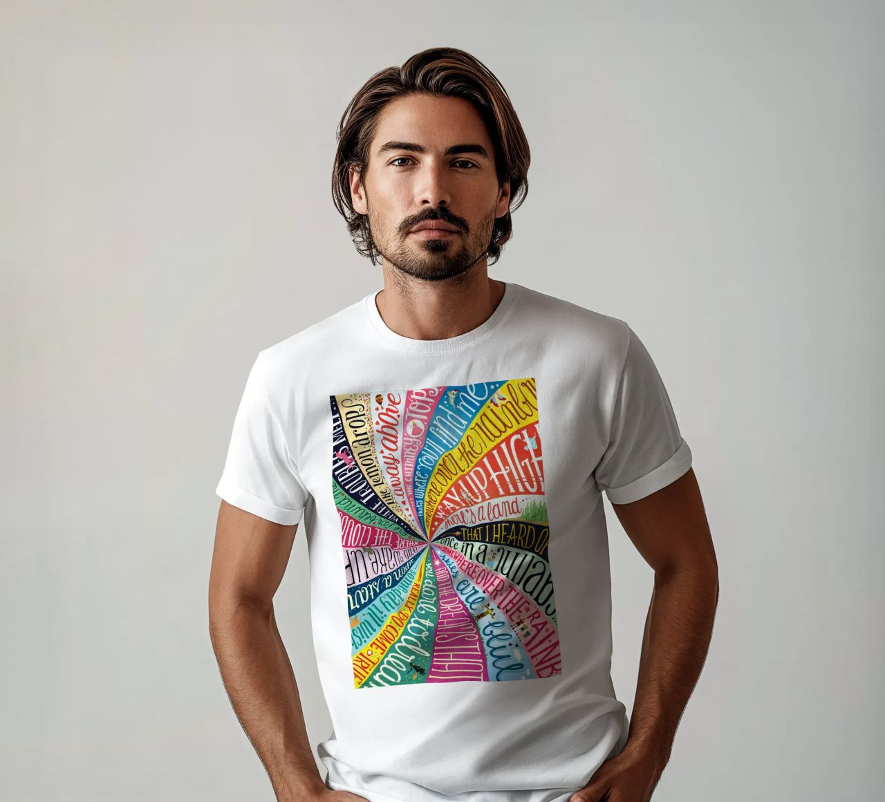 Over the Rainbow - Draw Me A Song Project t-shirt by Nour Tohme