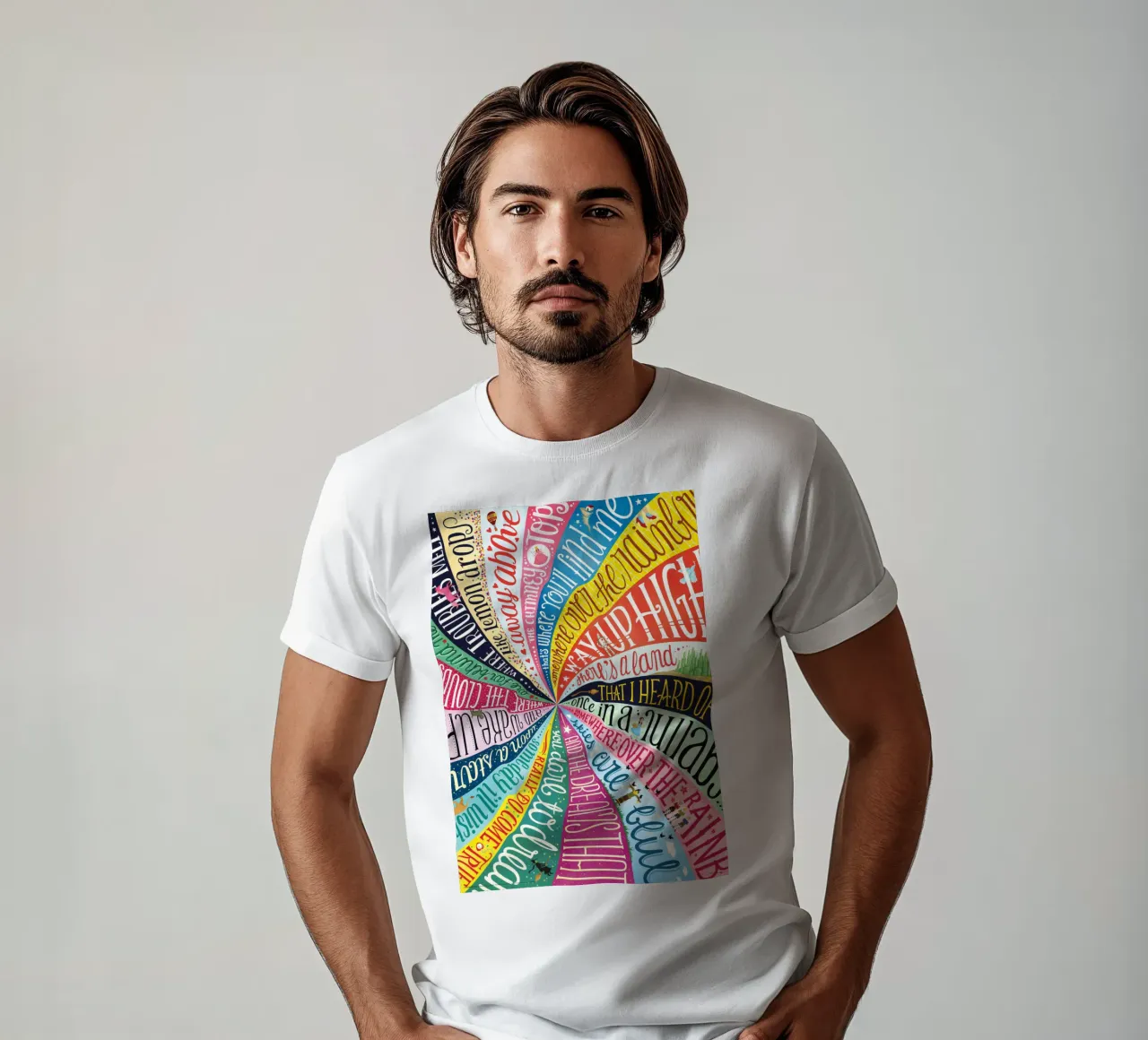 Over the Rainbow - Draw Me A Song Project t-shirt da Nour Tohme