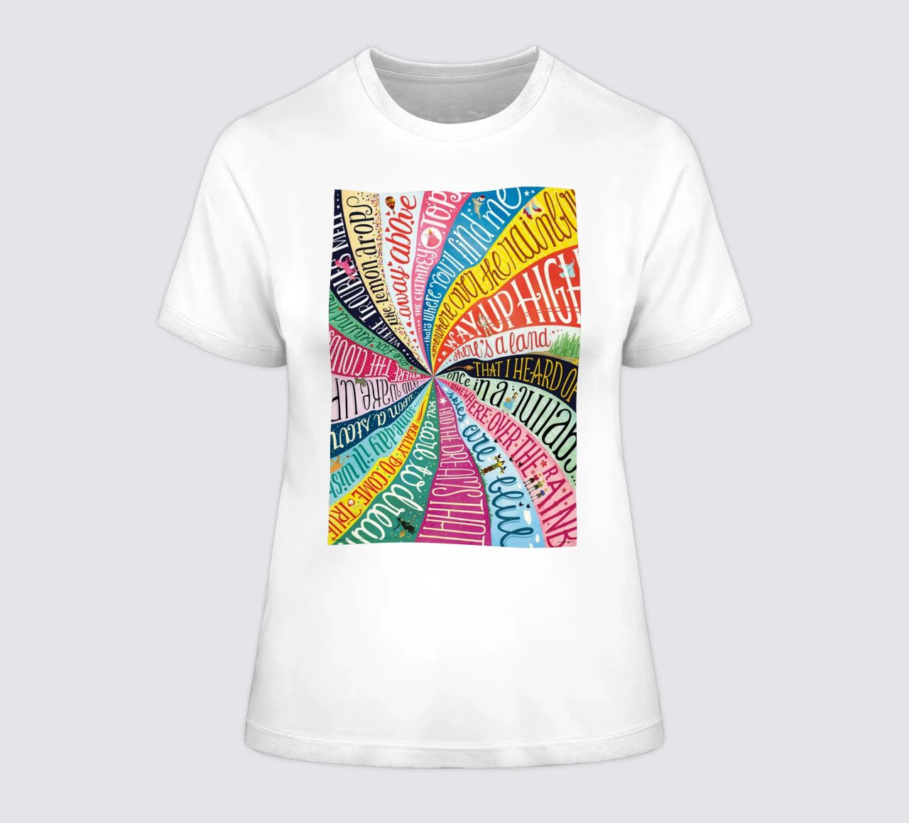 Over the Rainbow - Draw Me A Song Project Frauen T-Shirt von Nour Tohme
