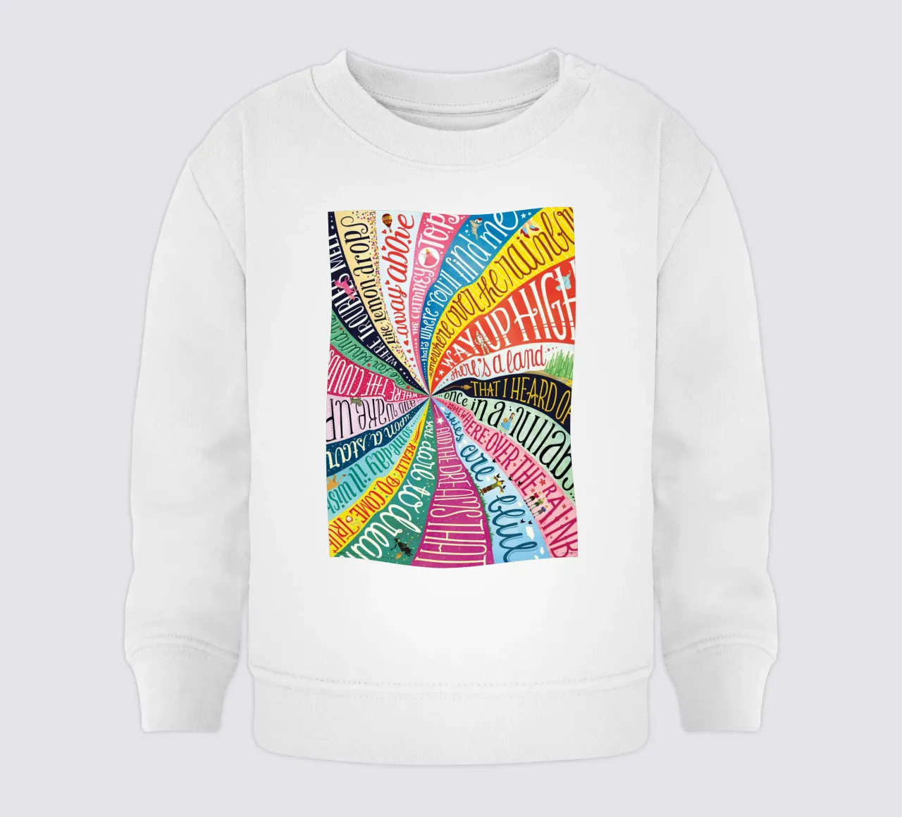 Over the Rainbow - Draw Me A Song Project felpa neonato da Nour Tohme