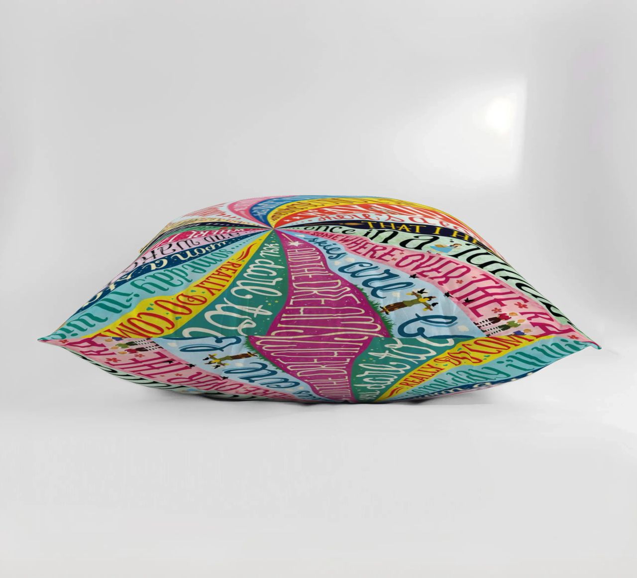 Over the Rainbow - Draw Me A Song Project decorative cushion by Nour Tohme